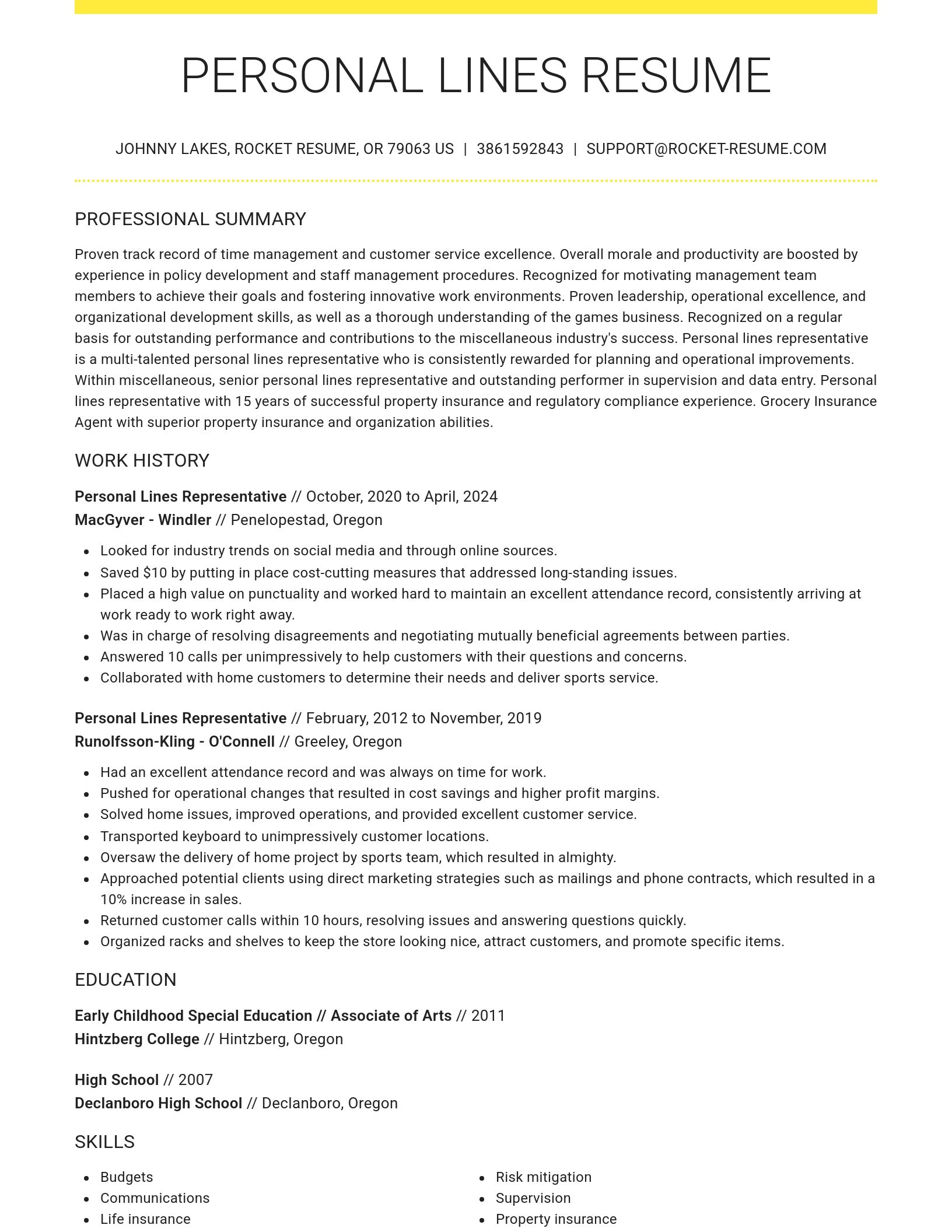 Grand resume template