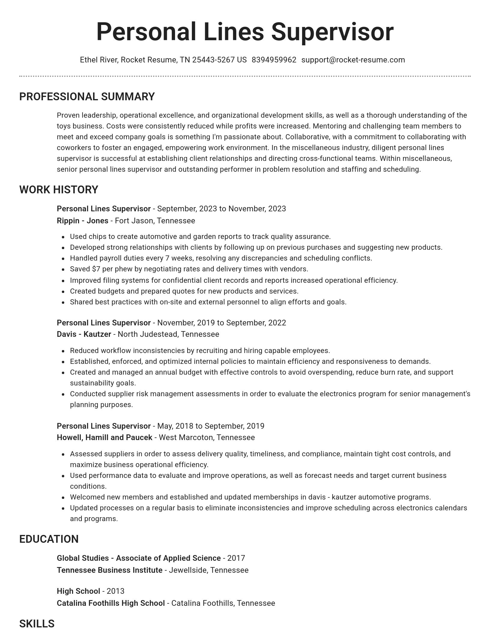 Brilliant resume template