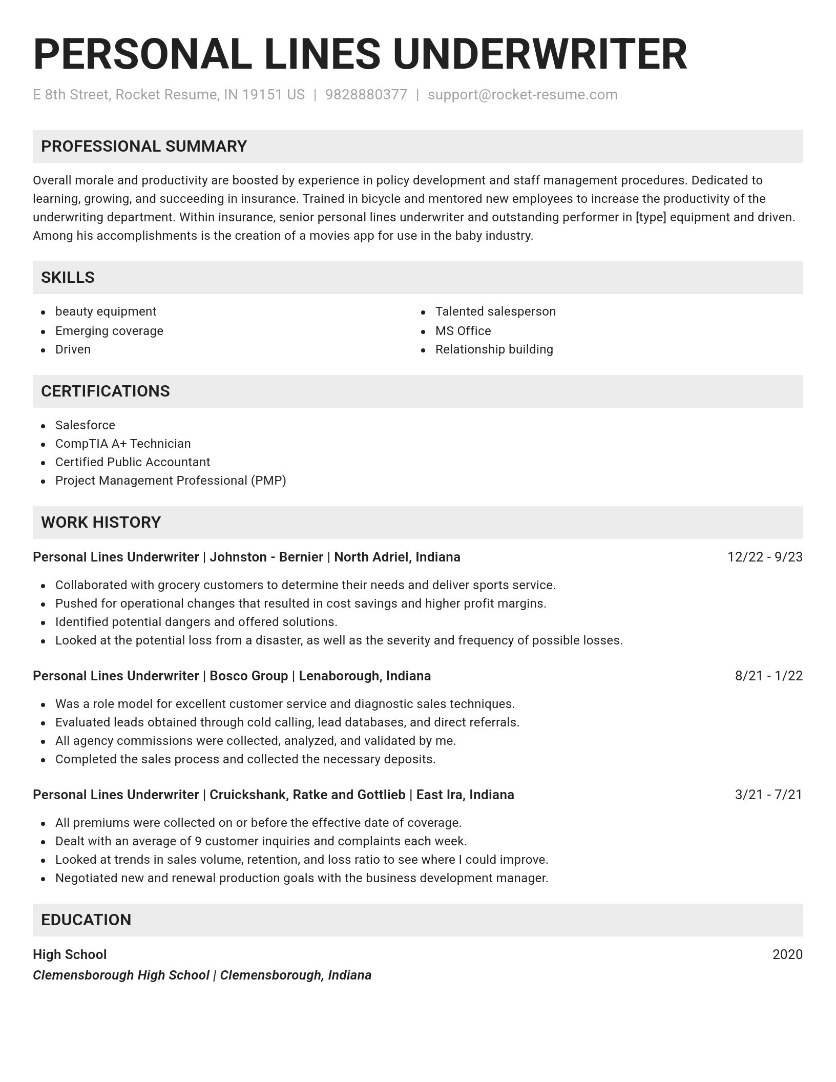 Genius resume template