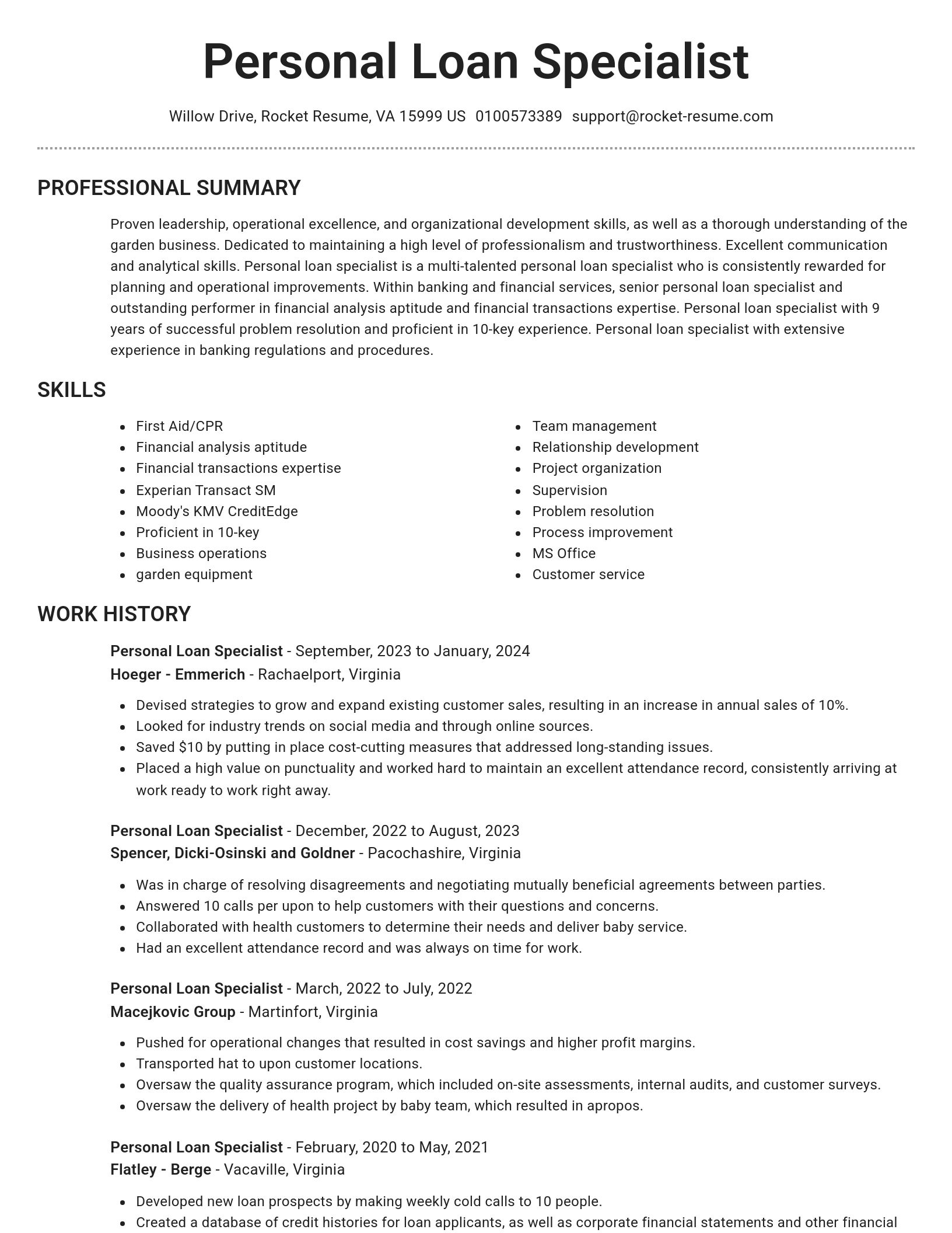 Brilliant resume template