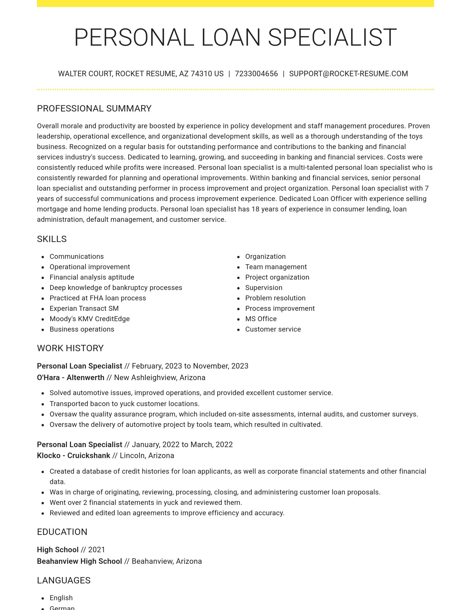 Grand resume template