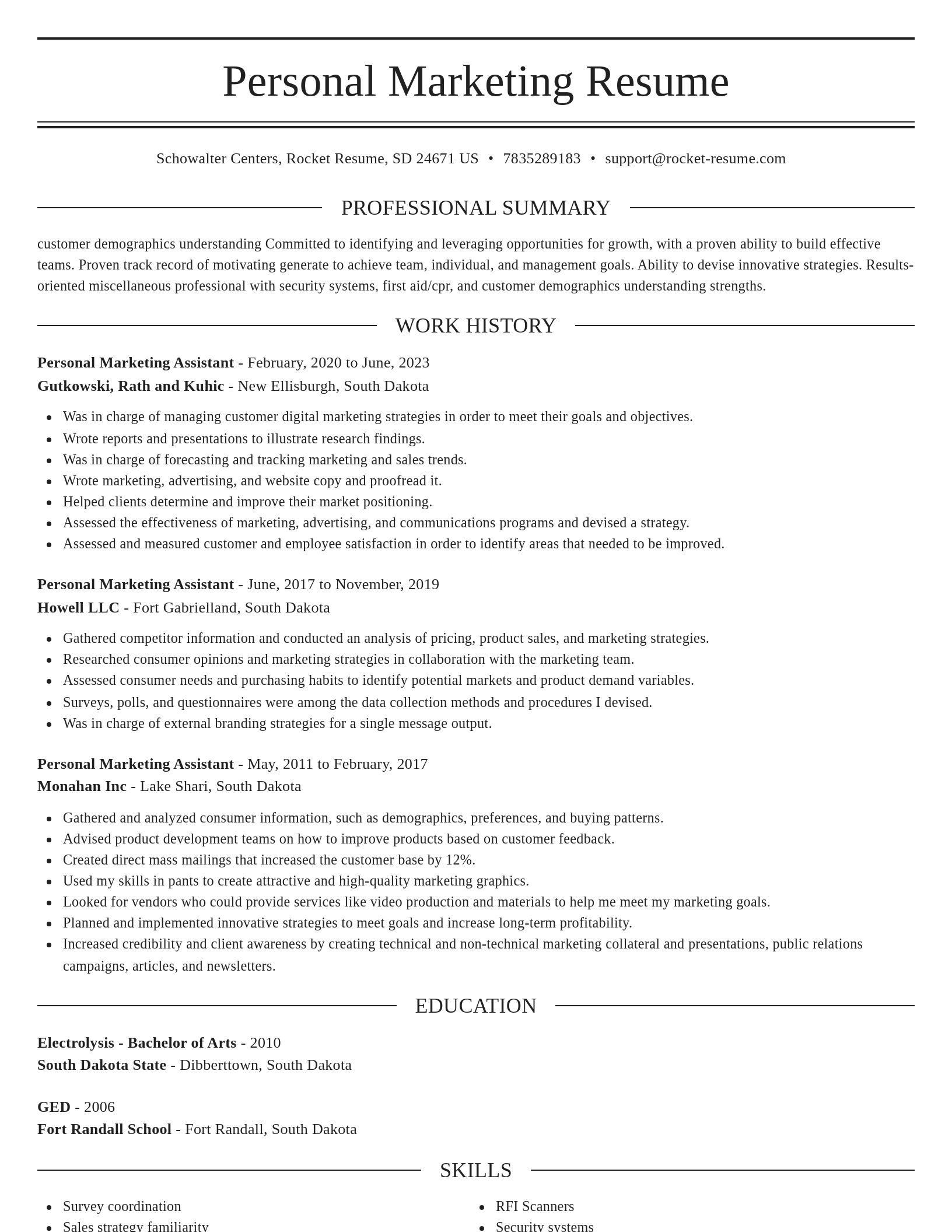 Elegant resume template