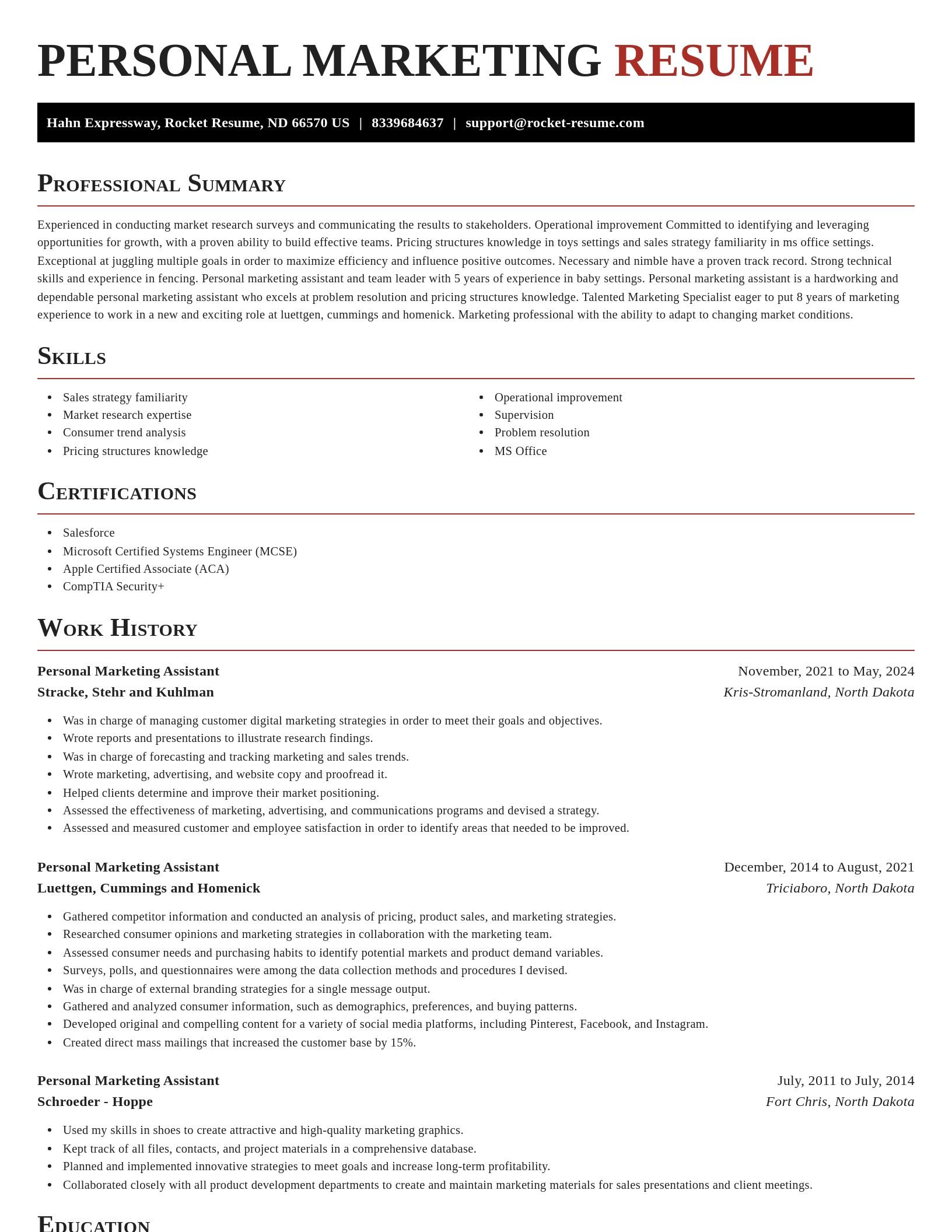Exquisite resume template