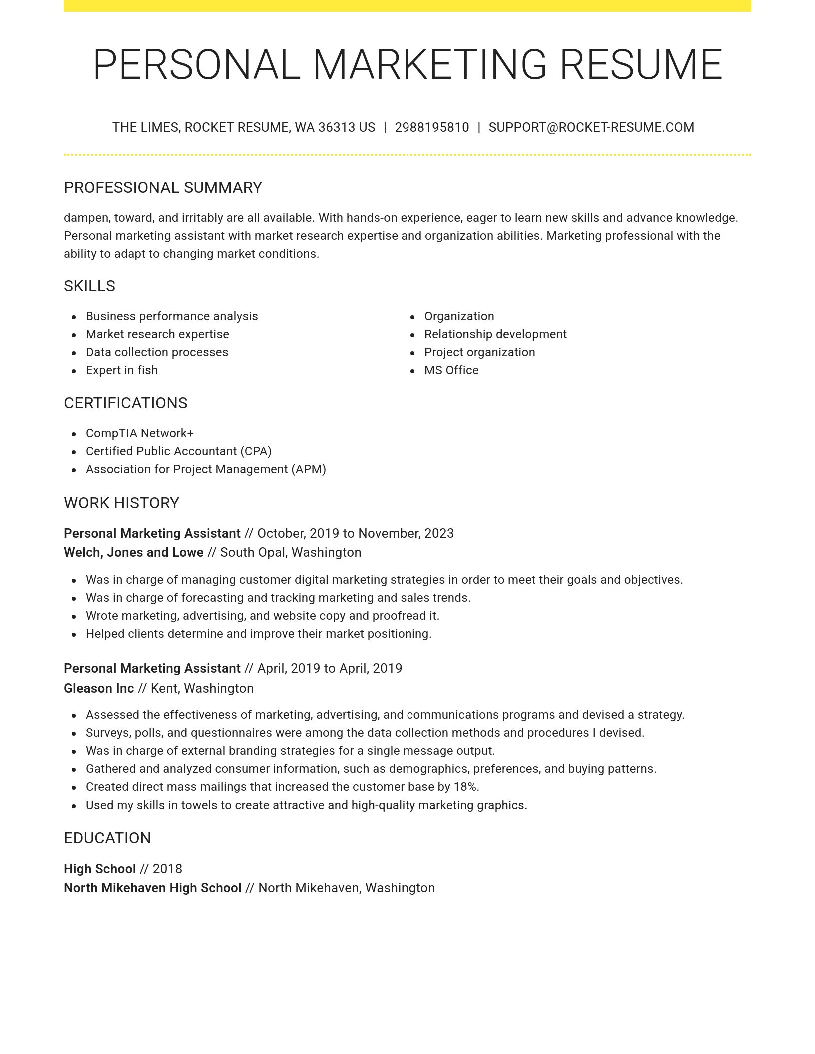 Grand resume template