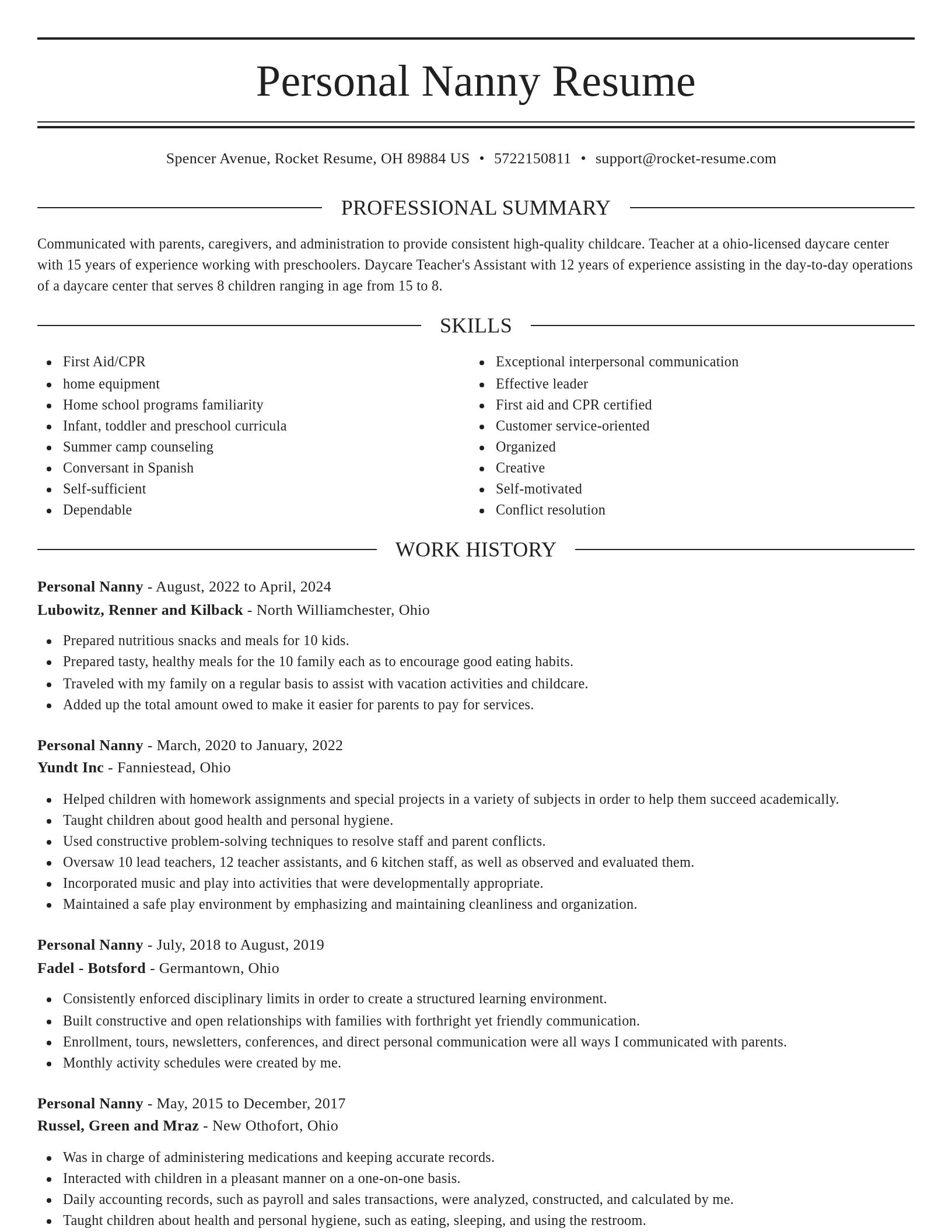 Elegant resume template