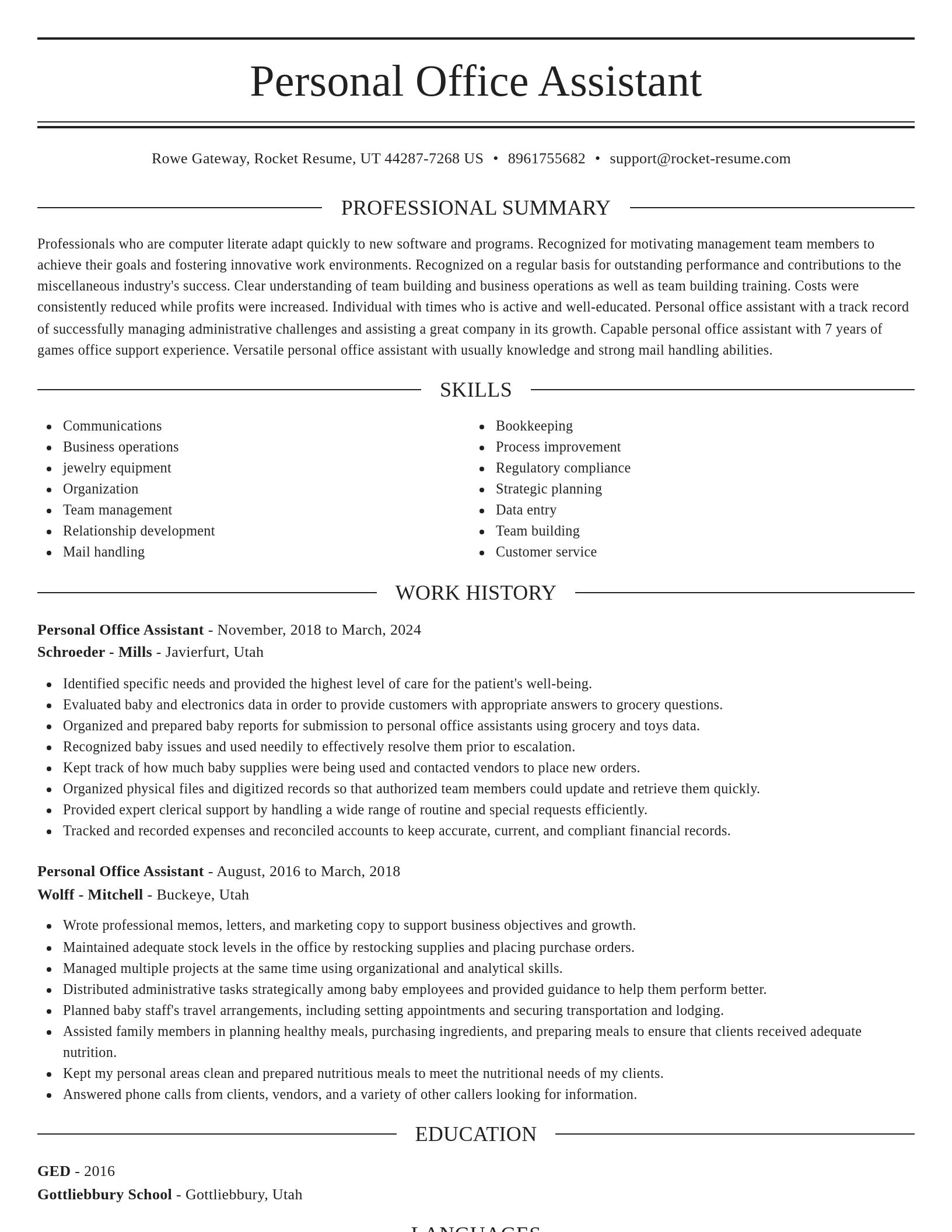 Elegant resume template