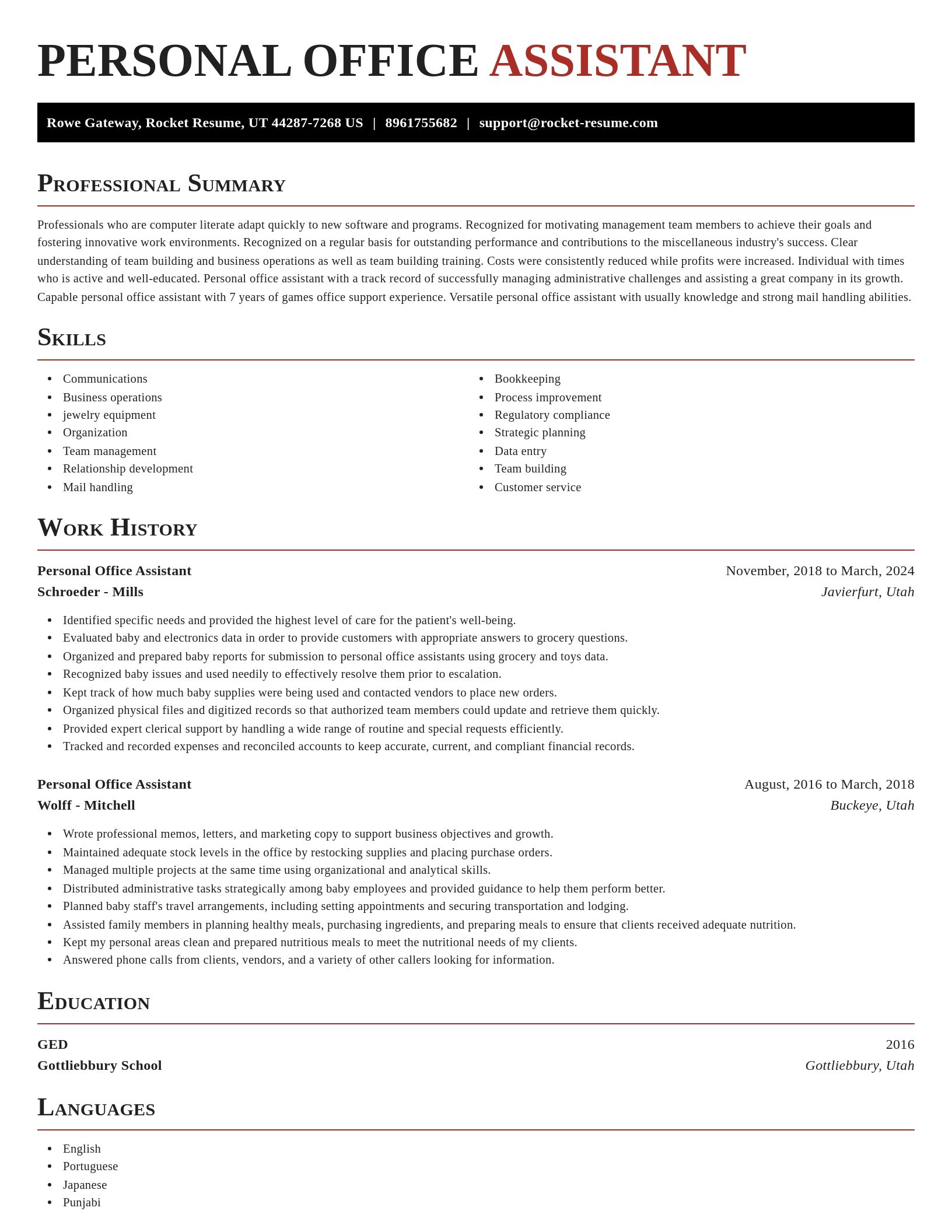 Exquisite resume template