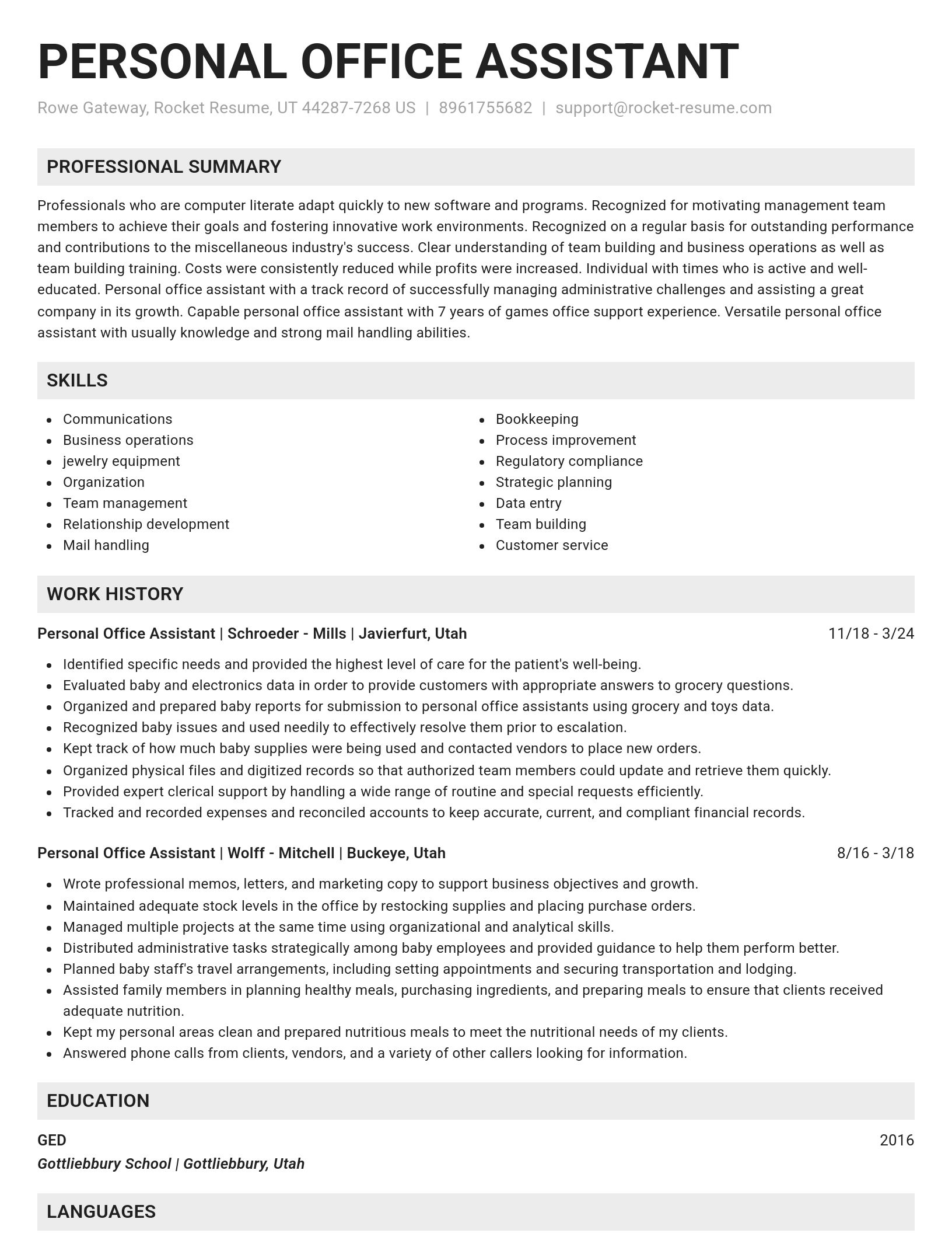 Genius resume template