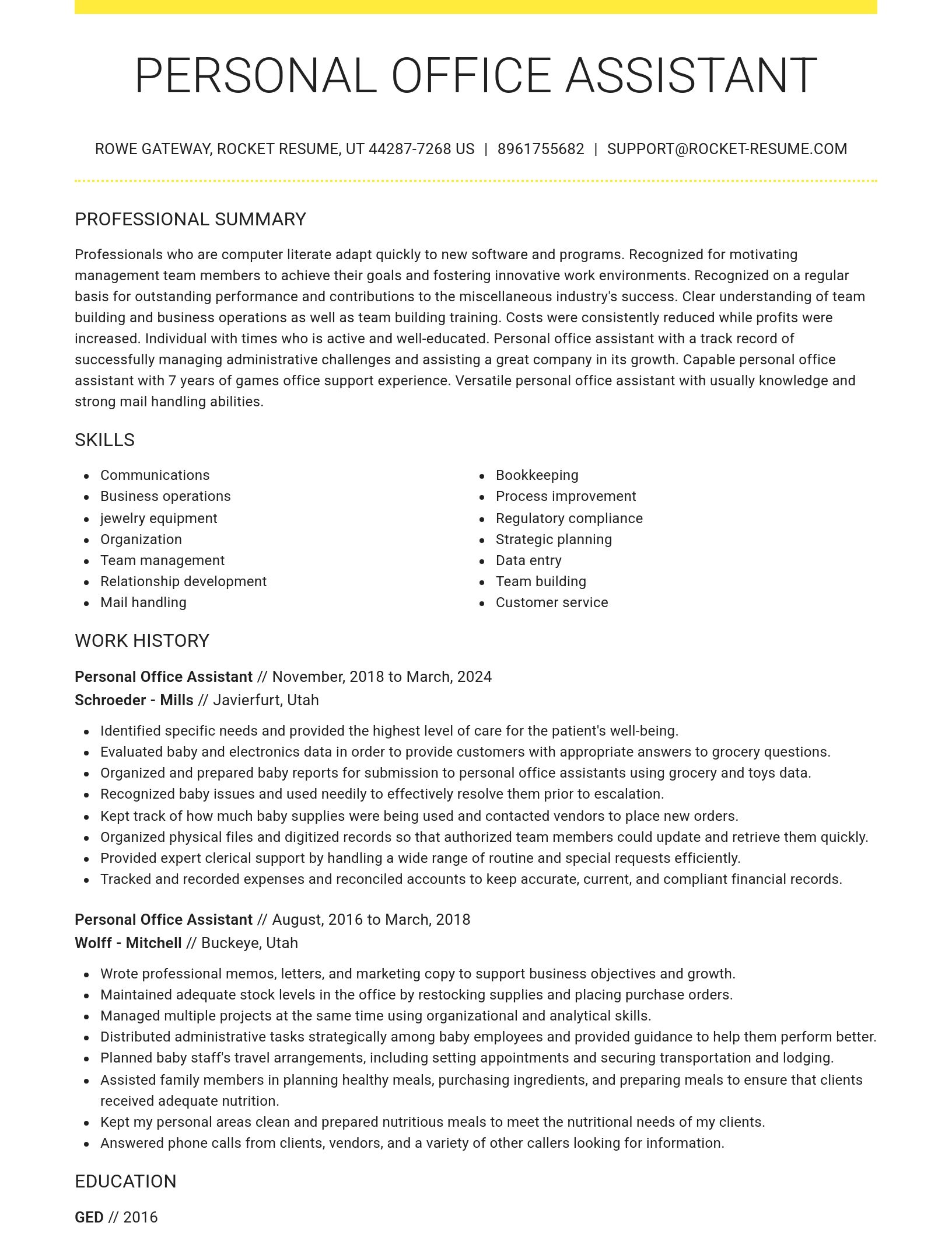Grand resume template