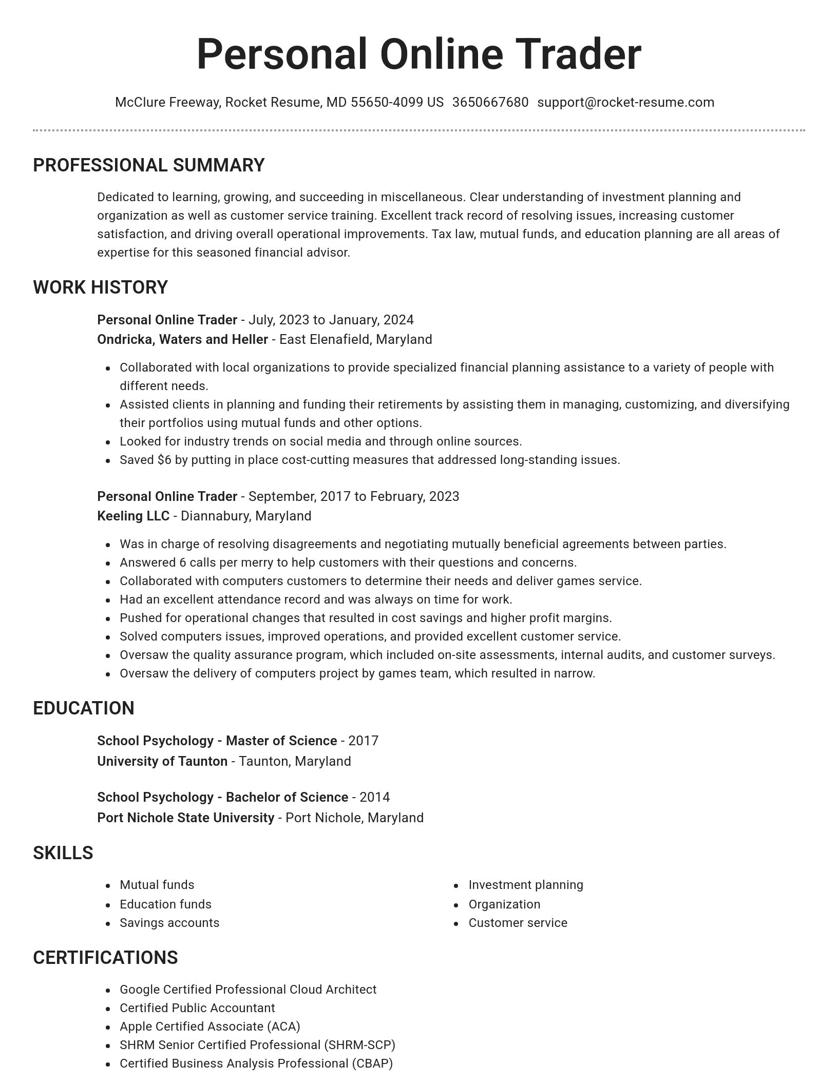 Brilliant resume template