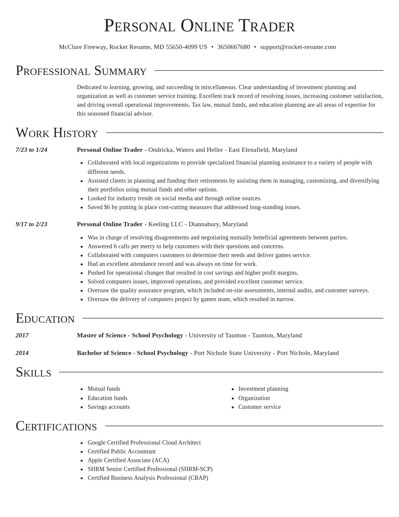 Director resume template