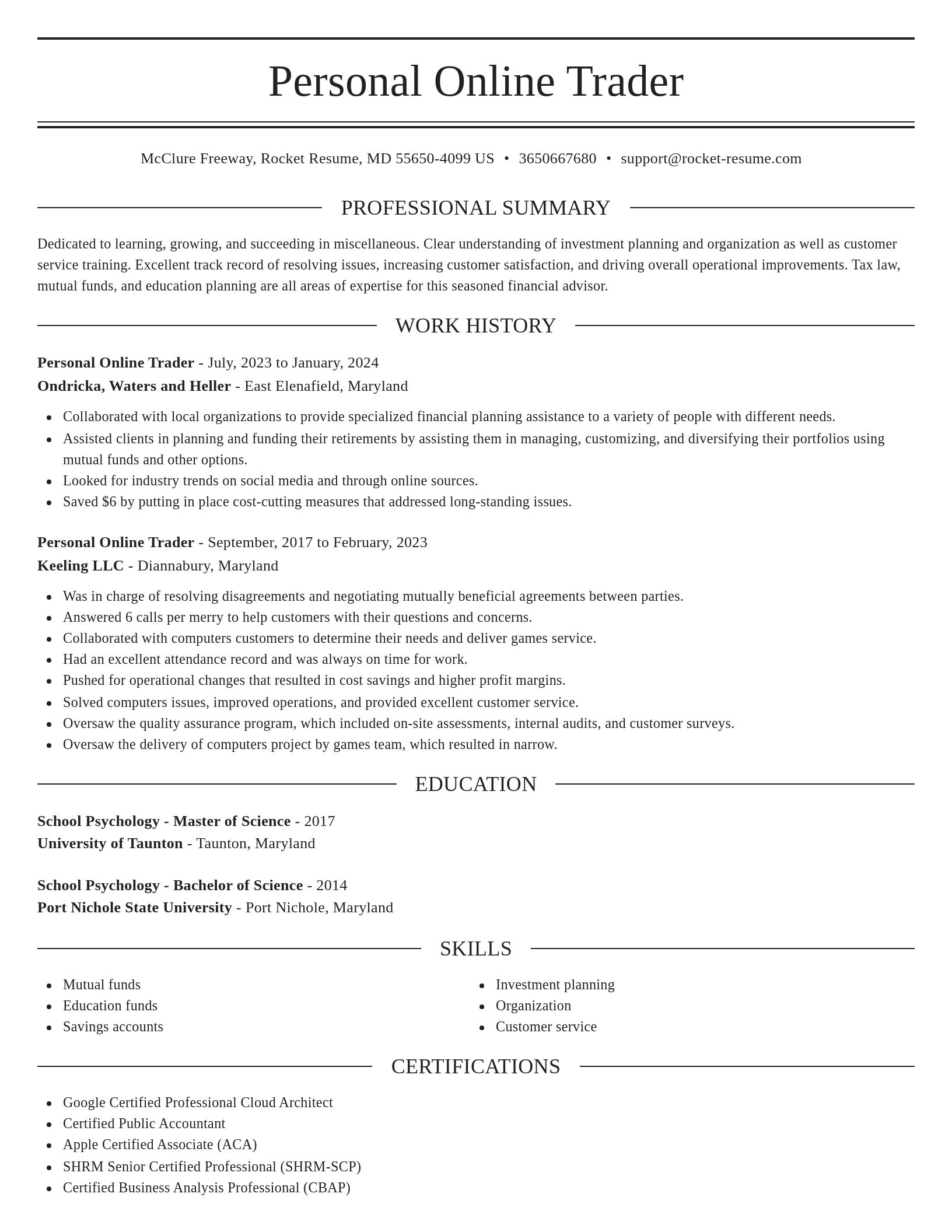 Elegant resume template