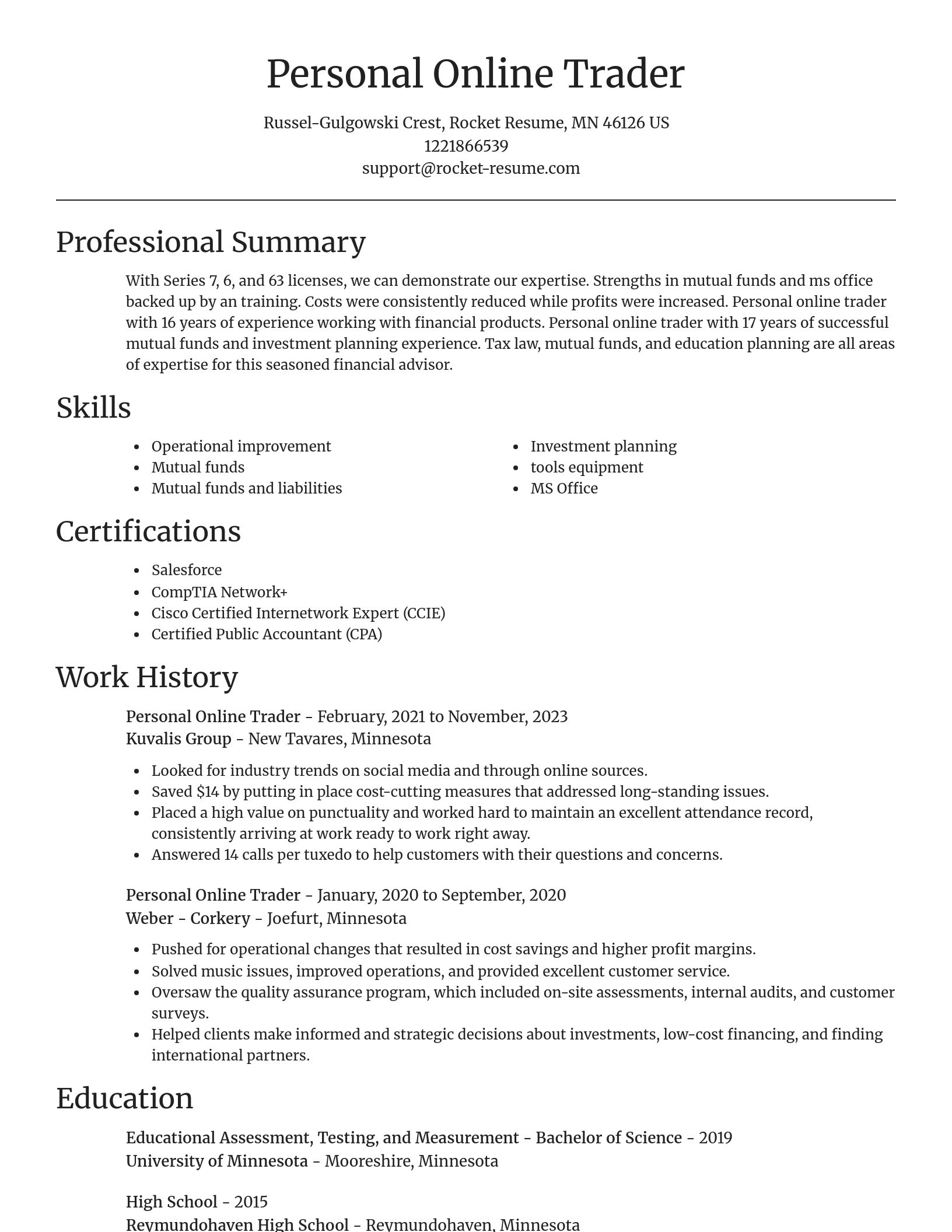 Focal Point resume template