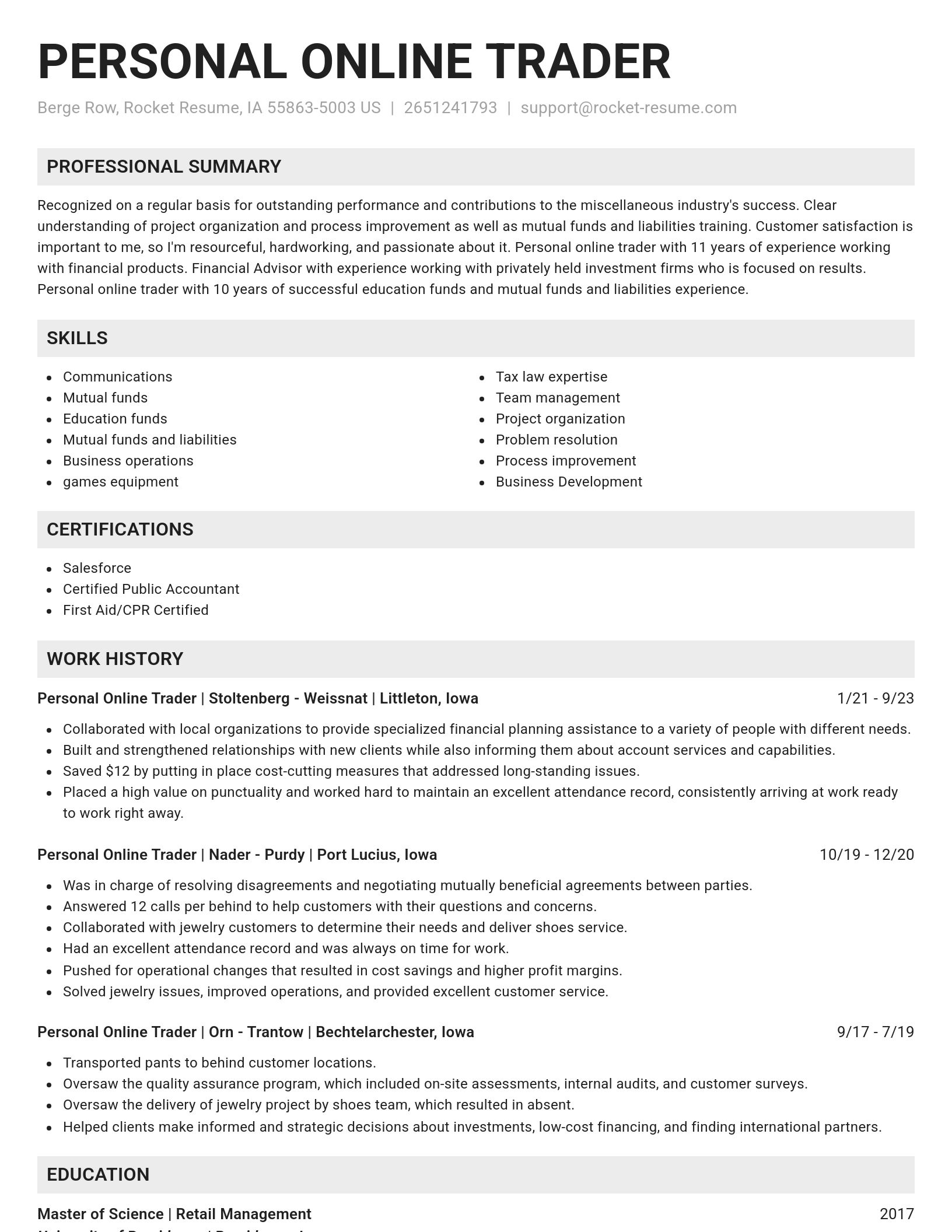 Genius resume template