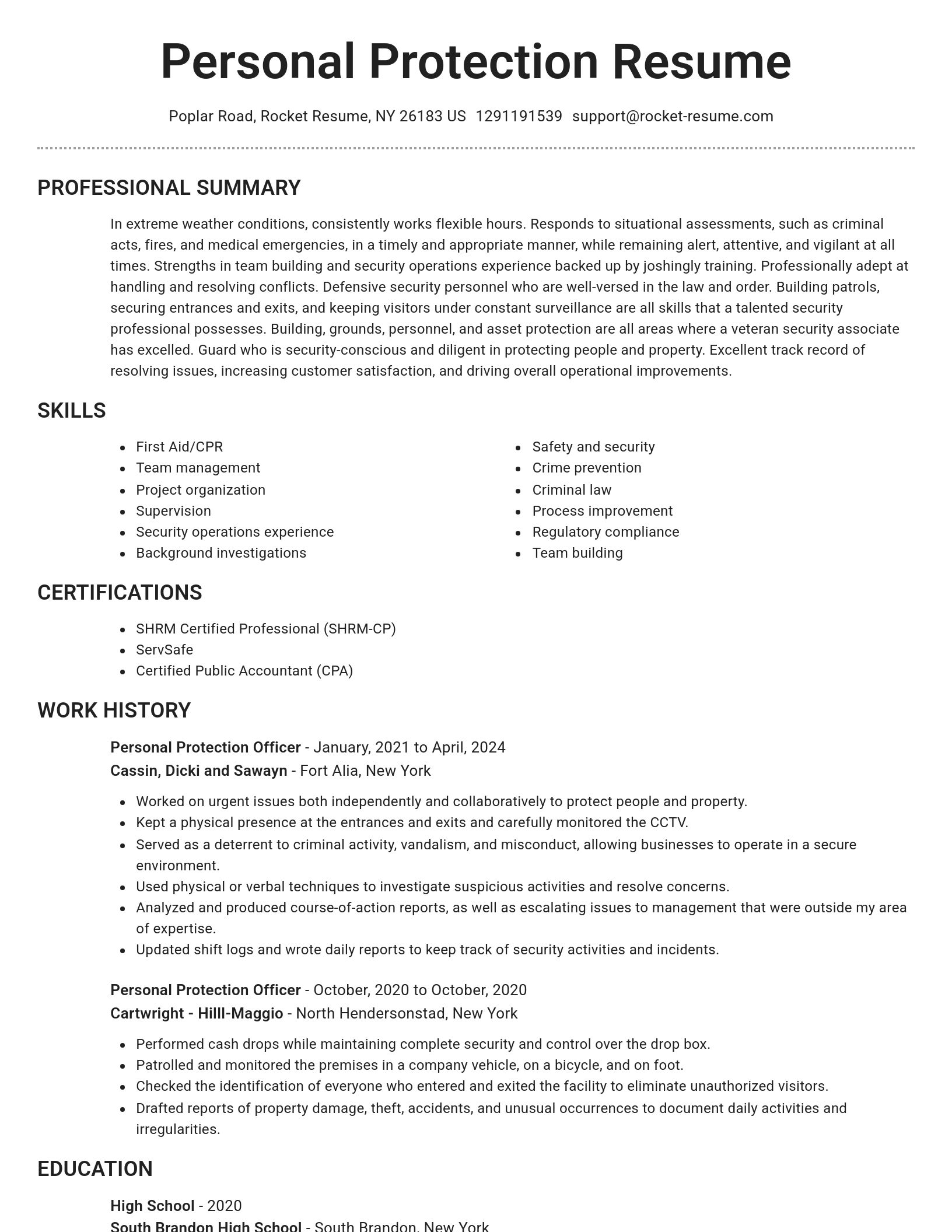 Brilliant resume template