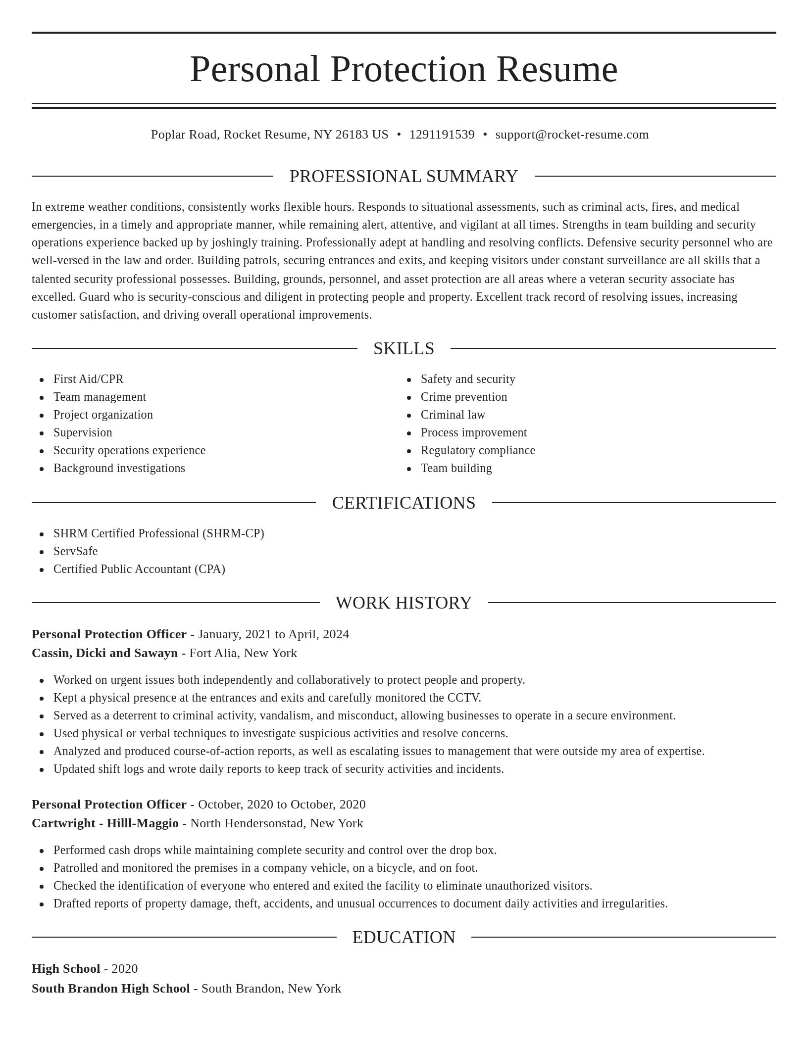 Elegant resume template