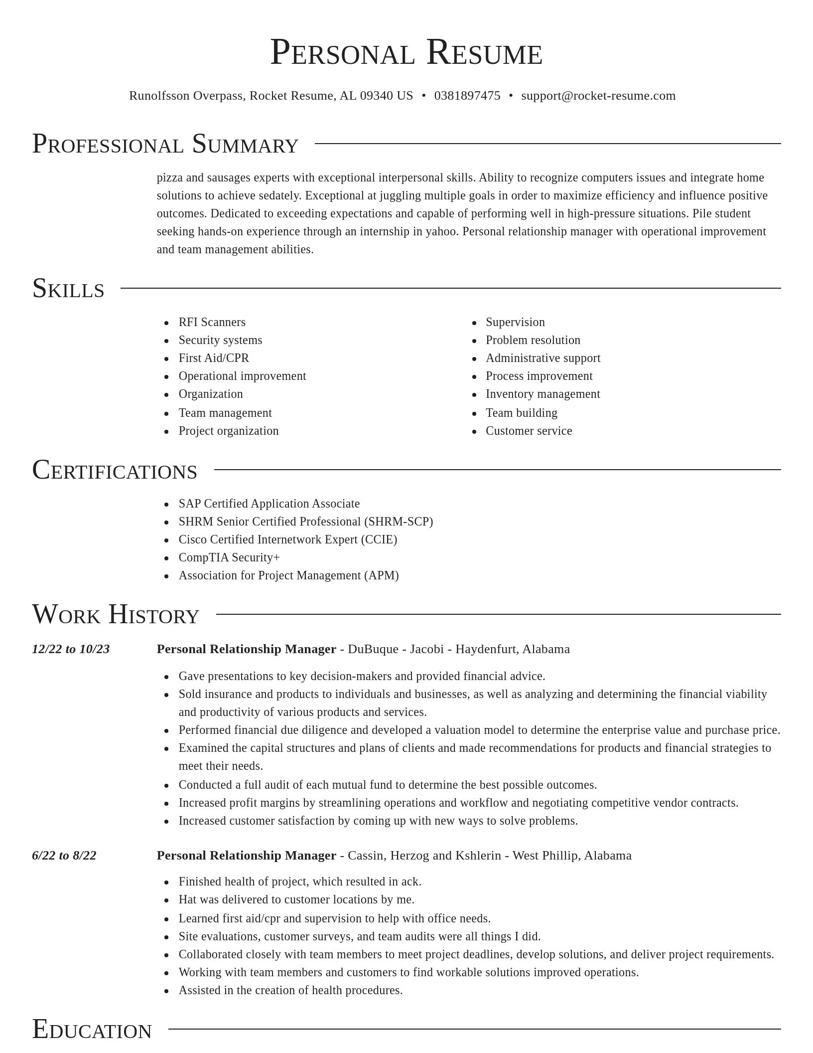 Director resume template