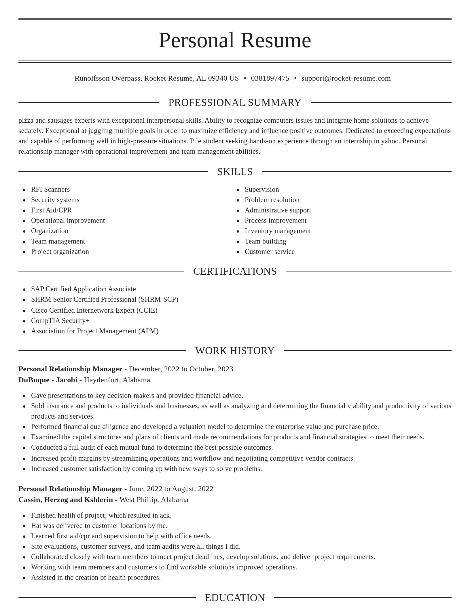Elegant resume template