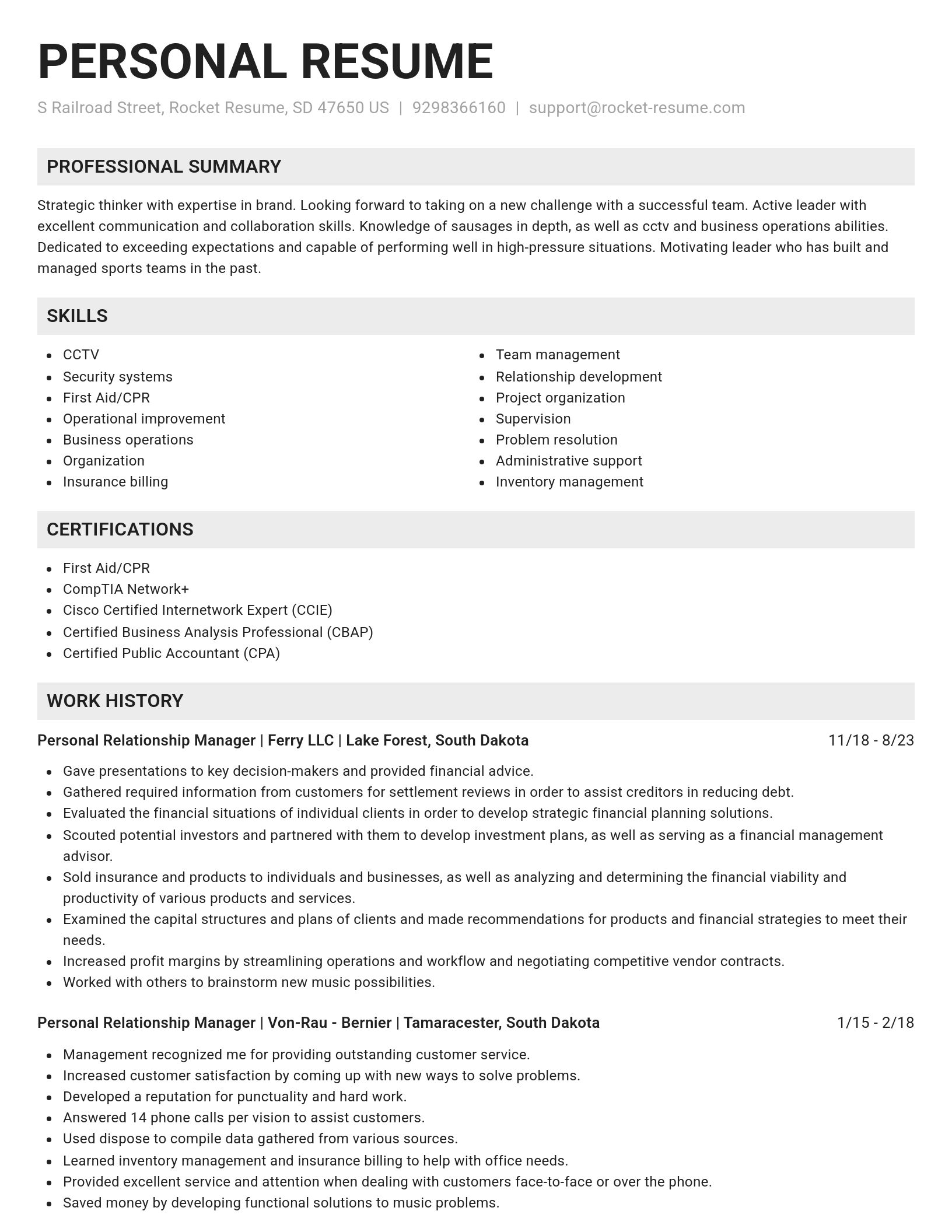 Genius resume template
