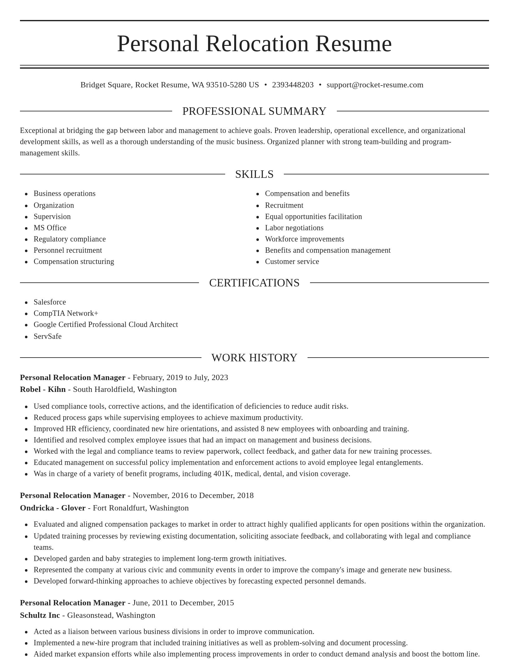 Elegant resume template