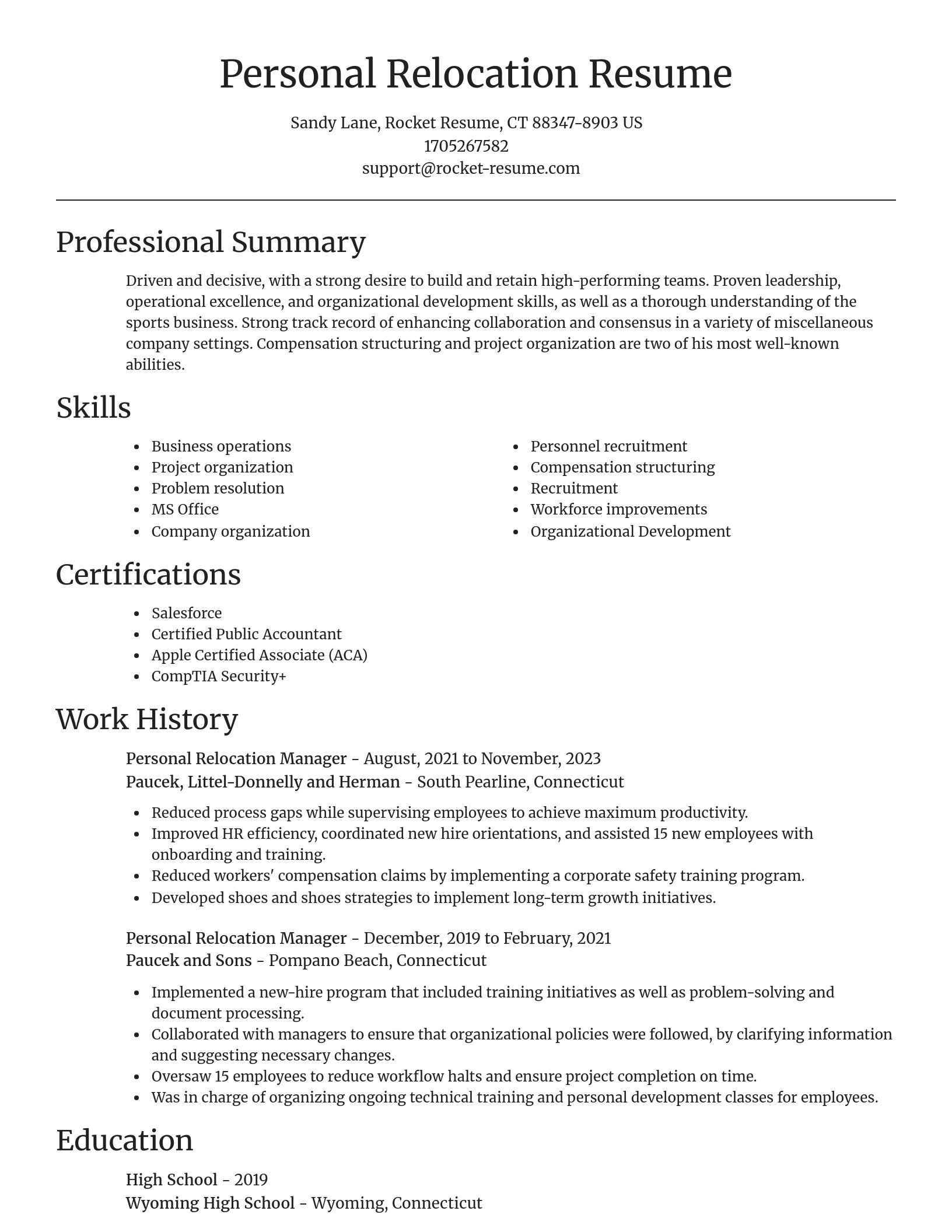 Focal Point resume template