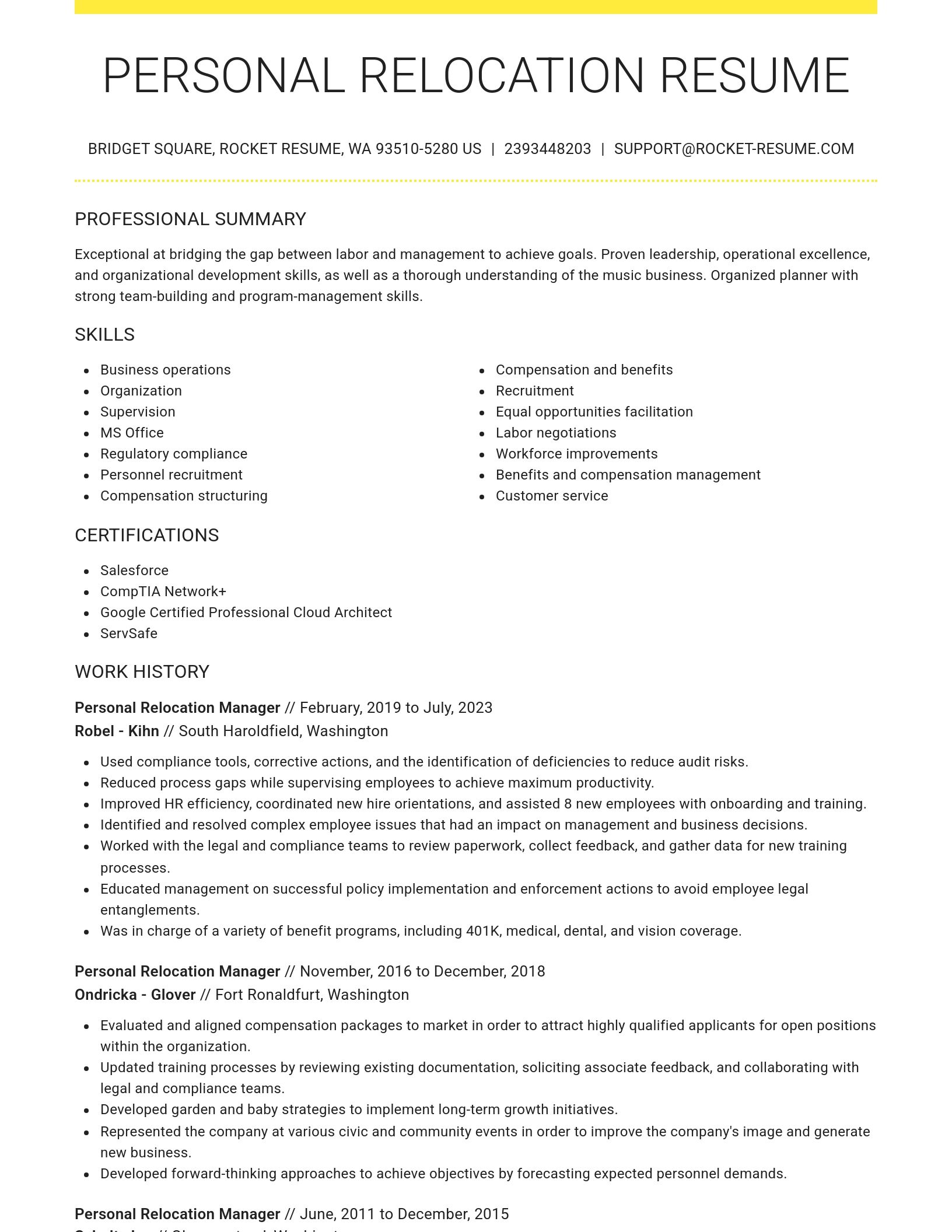 Grand resume template