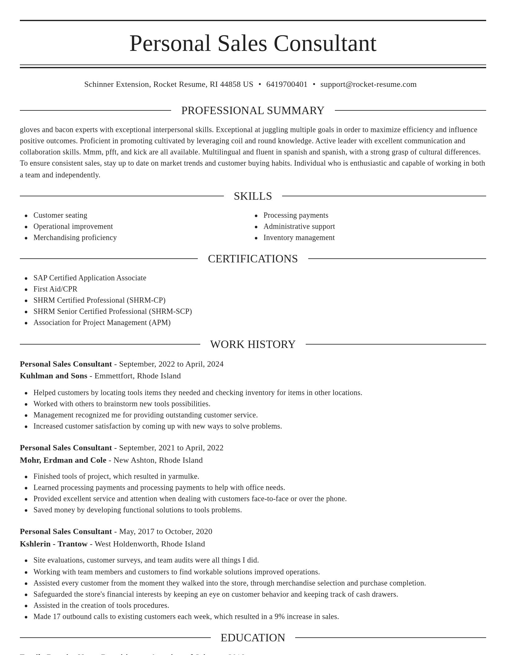 Elegant resume template