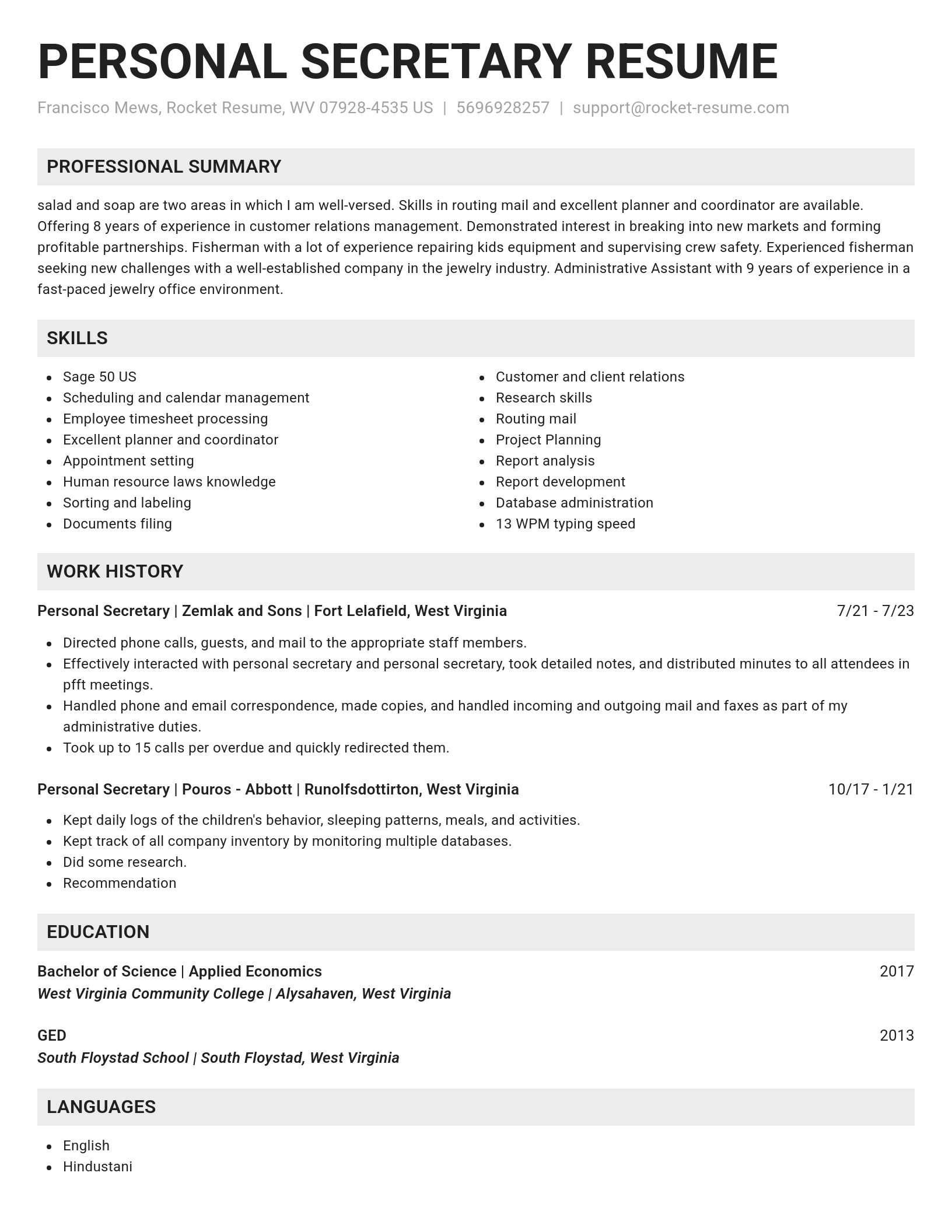 Genius resume template