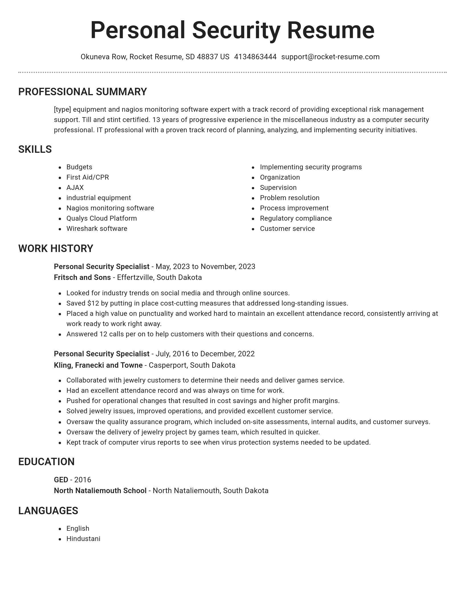 Brilliant resume template