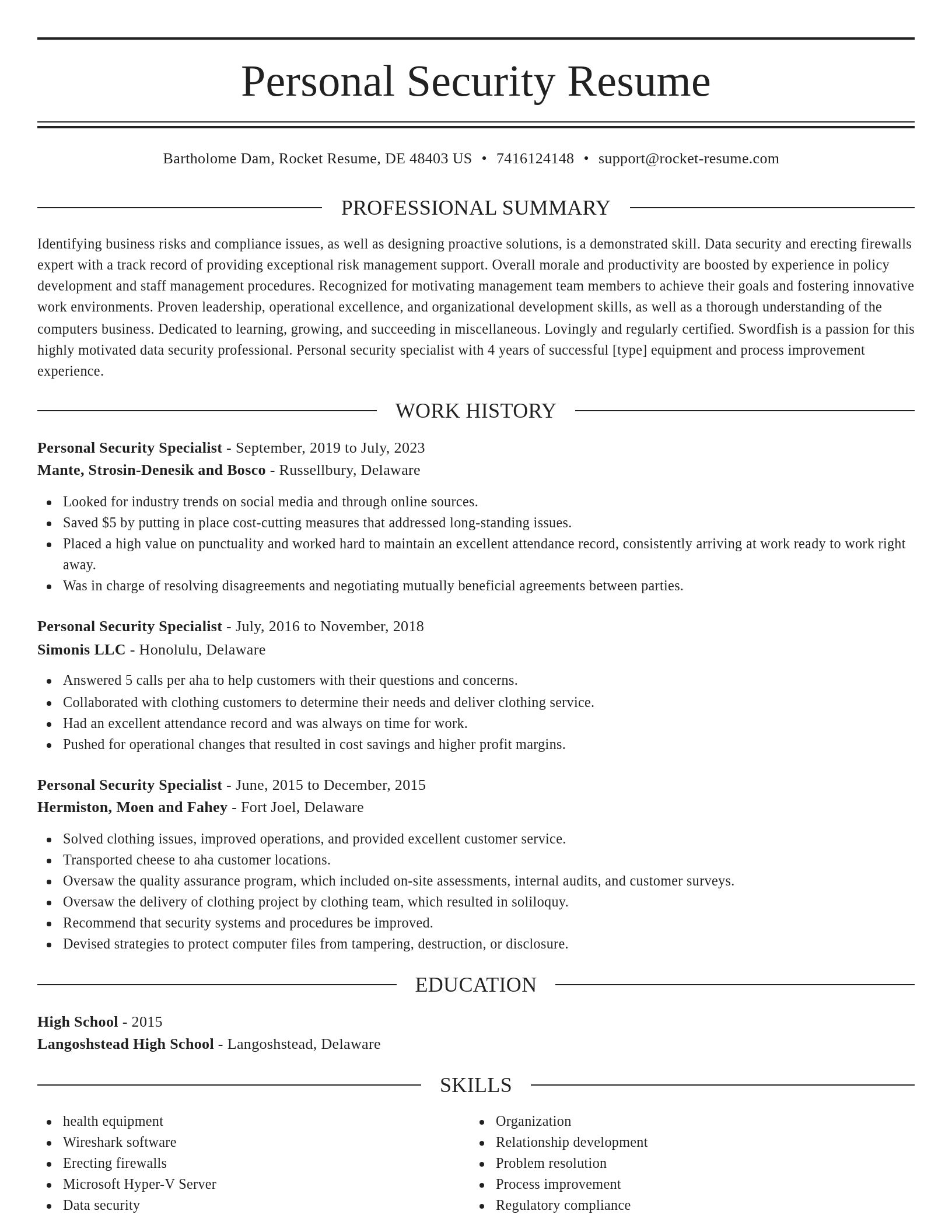 Elegant resume template