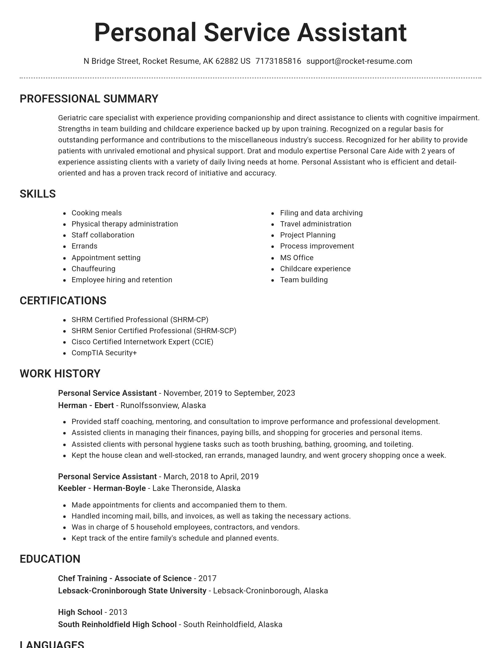 Brilliant resume template