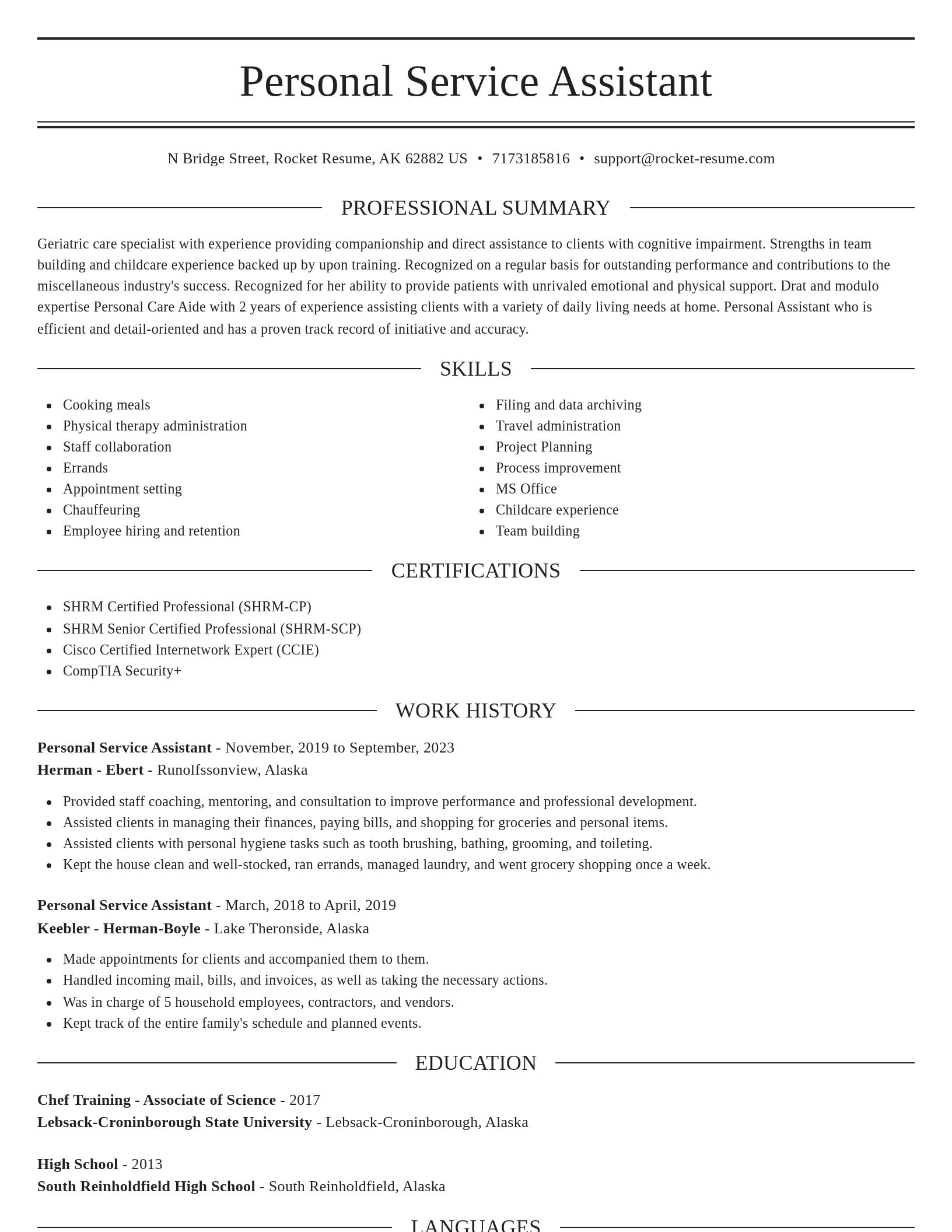 Elegant resume template