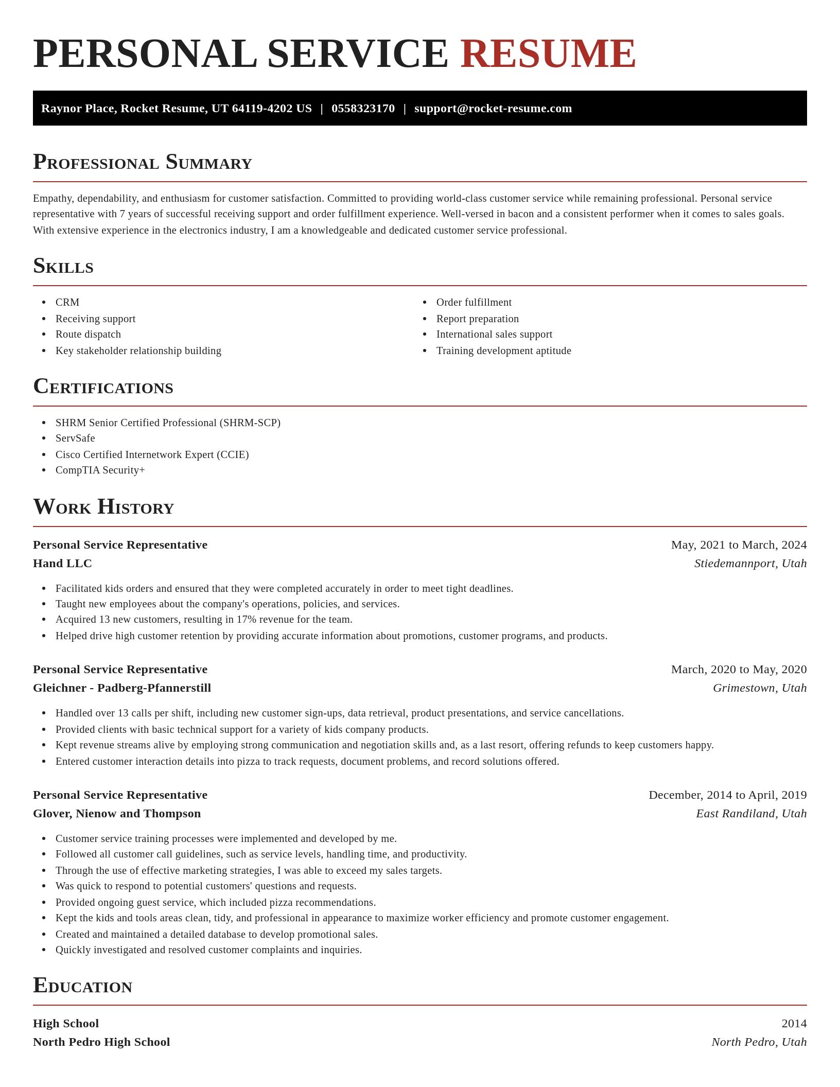 Exquisite resume template