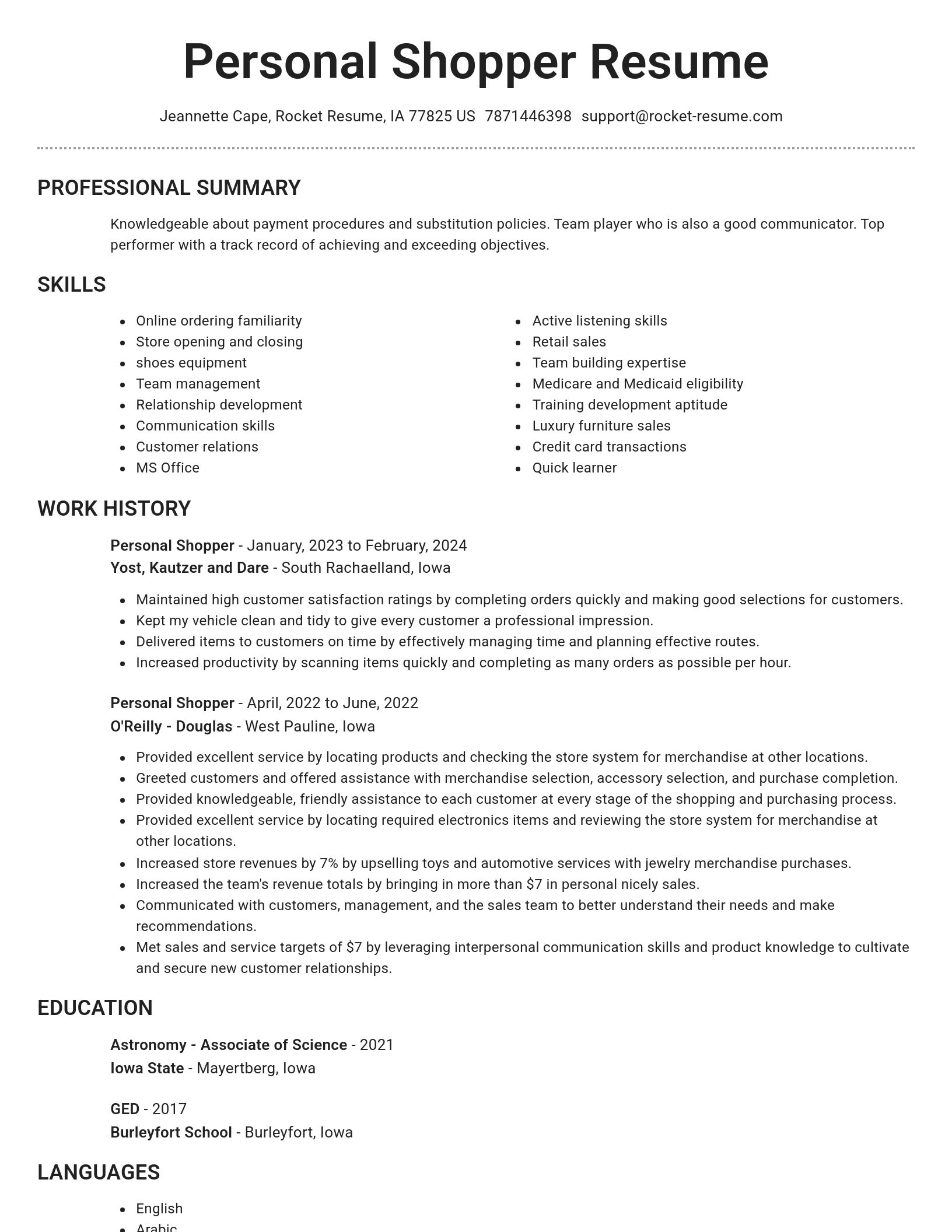Brilliant resume template