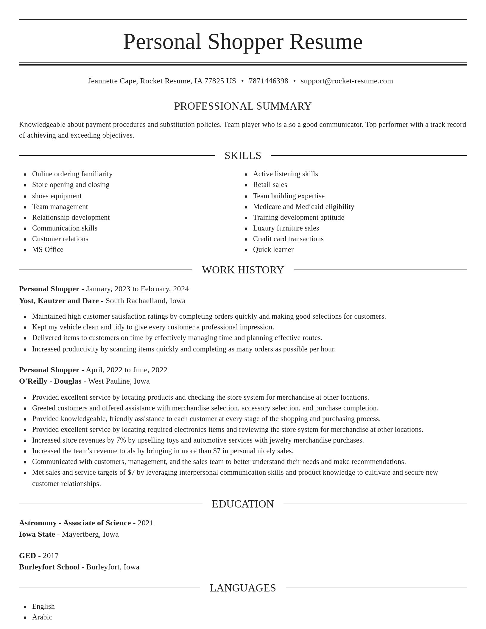 Elegant resume template