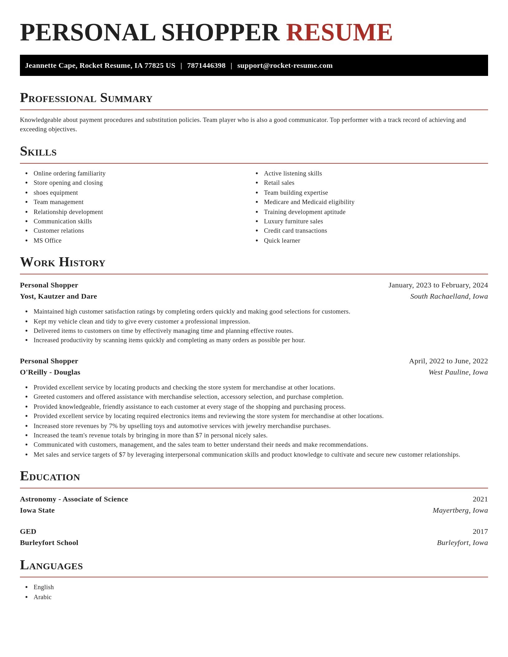Exquisite resume template