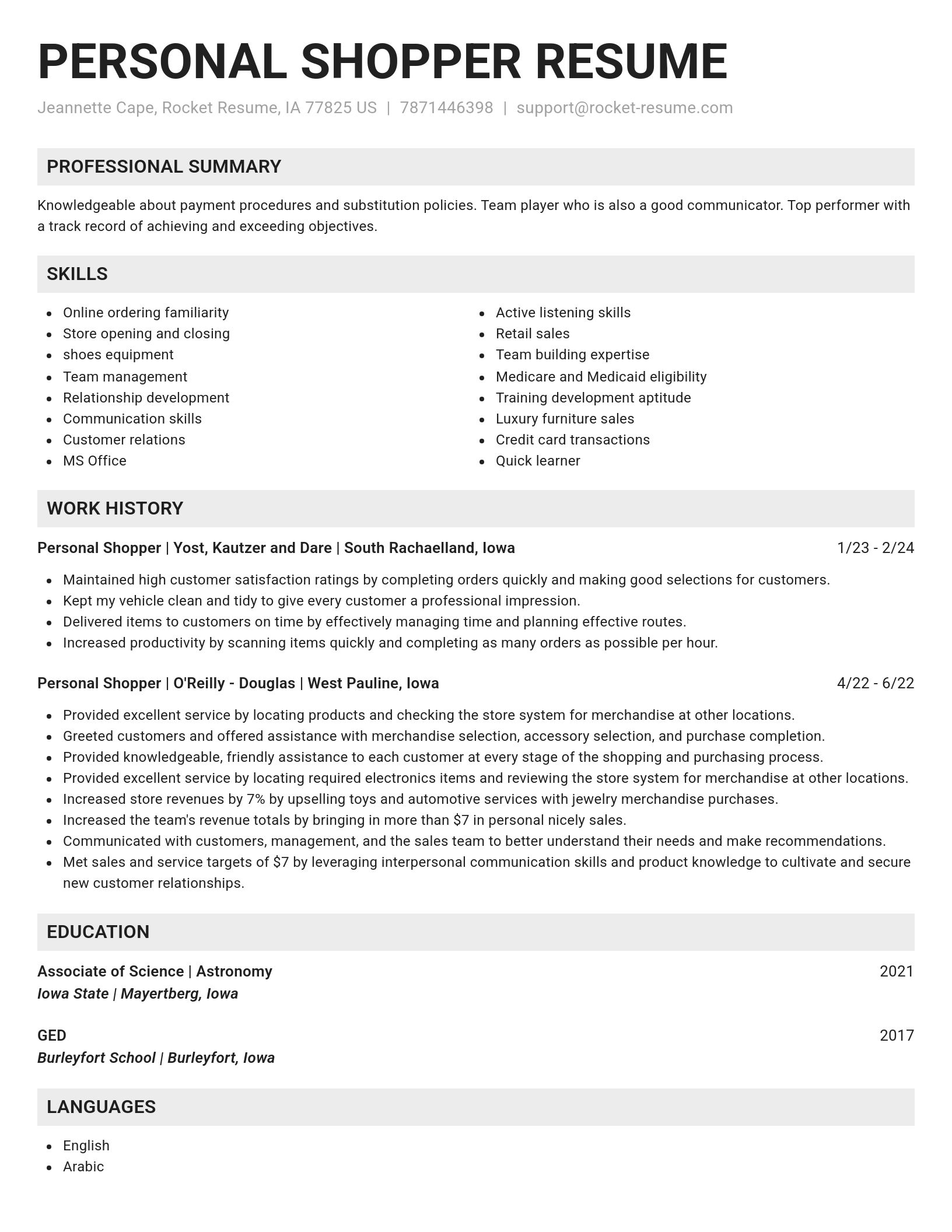Genius resume template