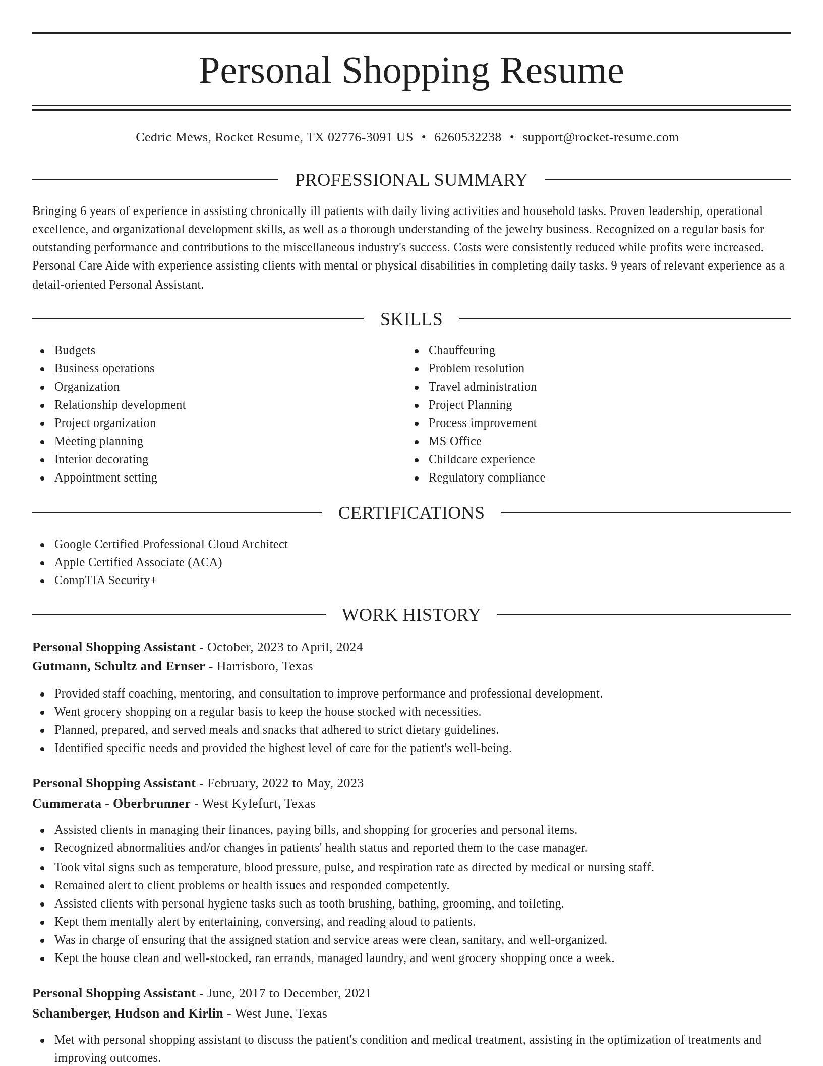 Elegant resume template