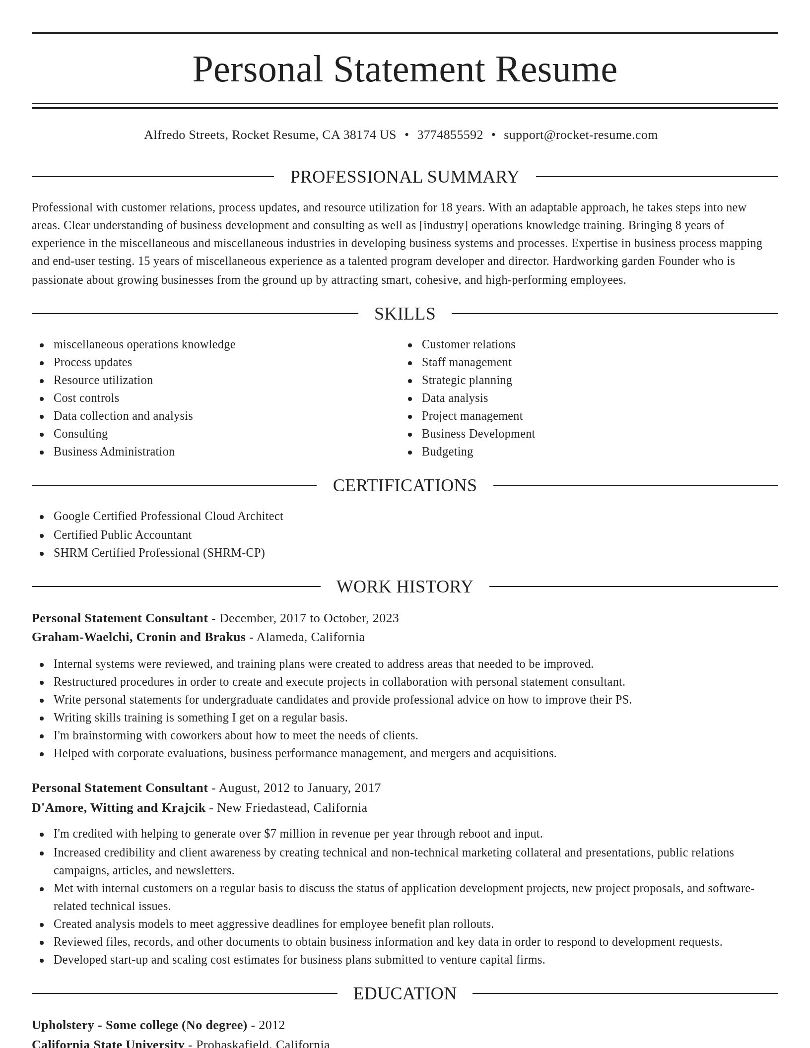 Elegant resume template
