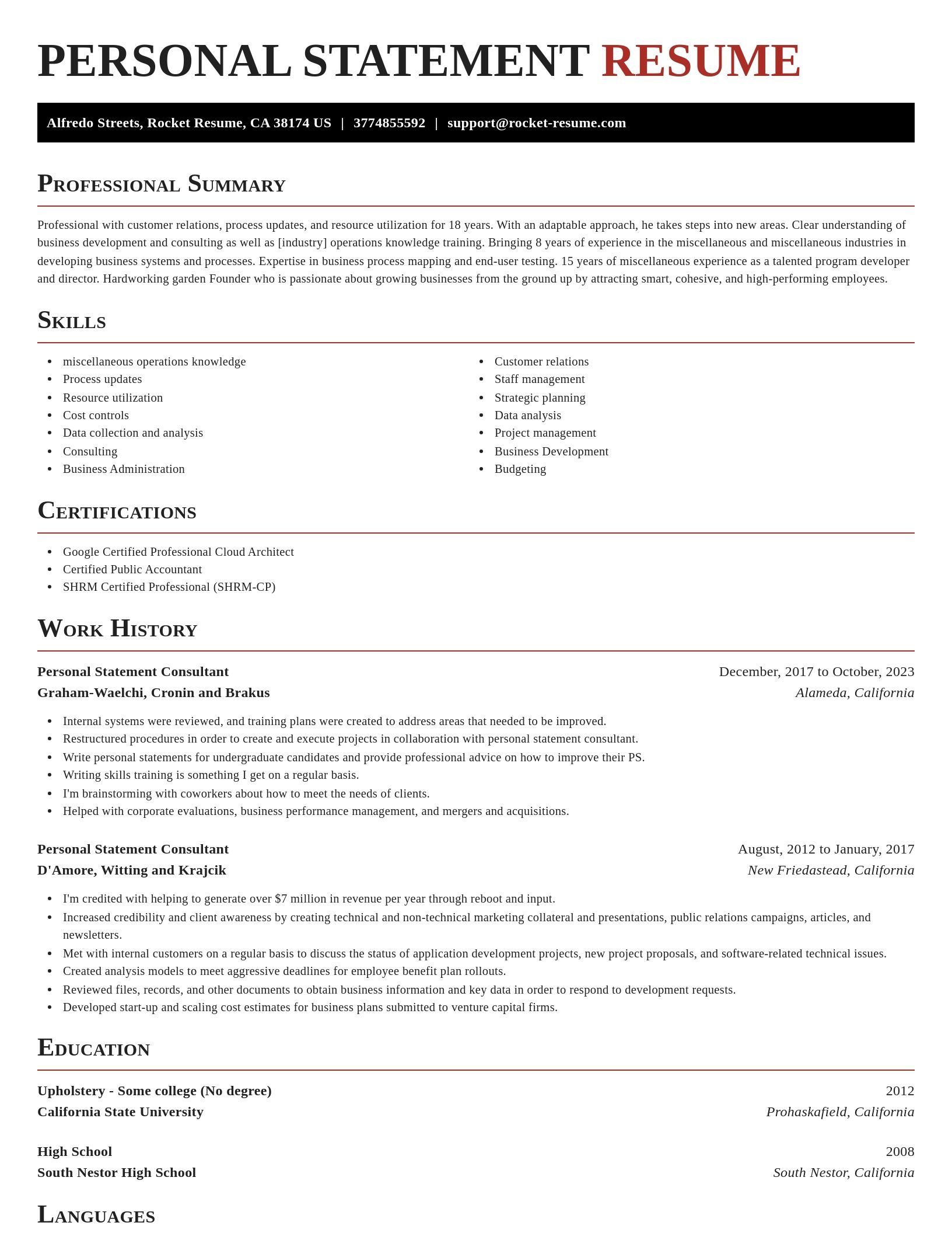 Exquisite resume template