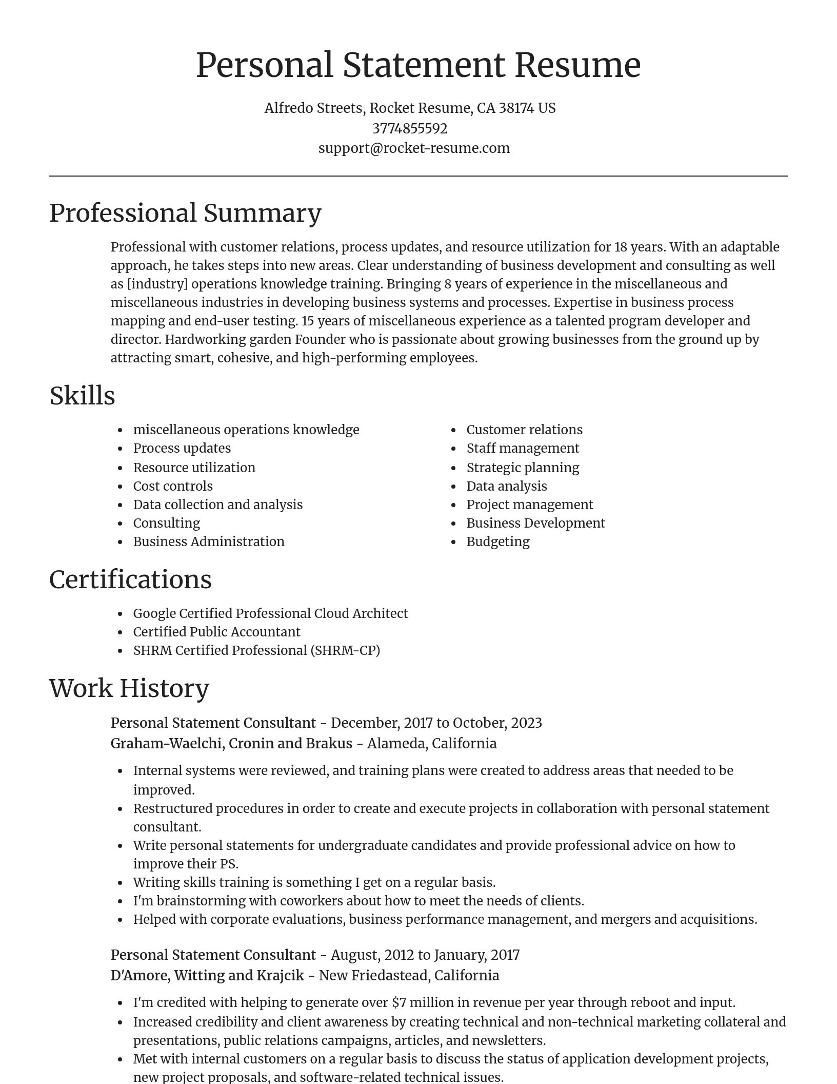 Focal Point resume template