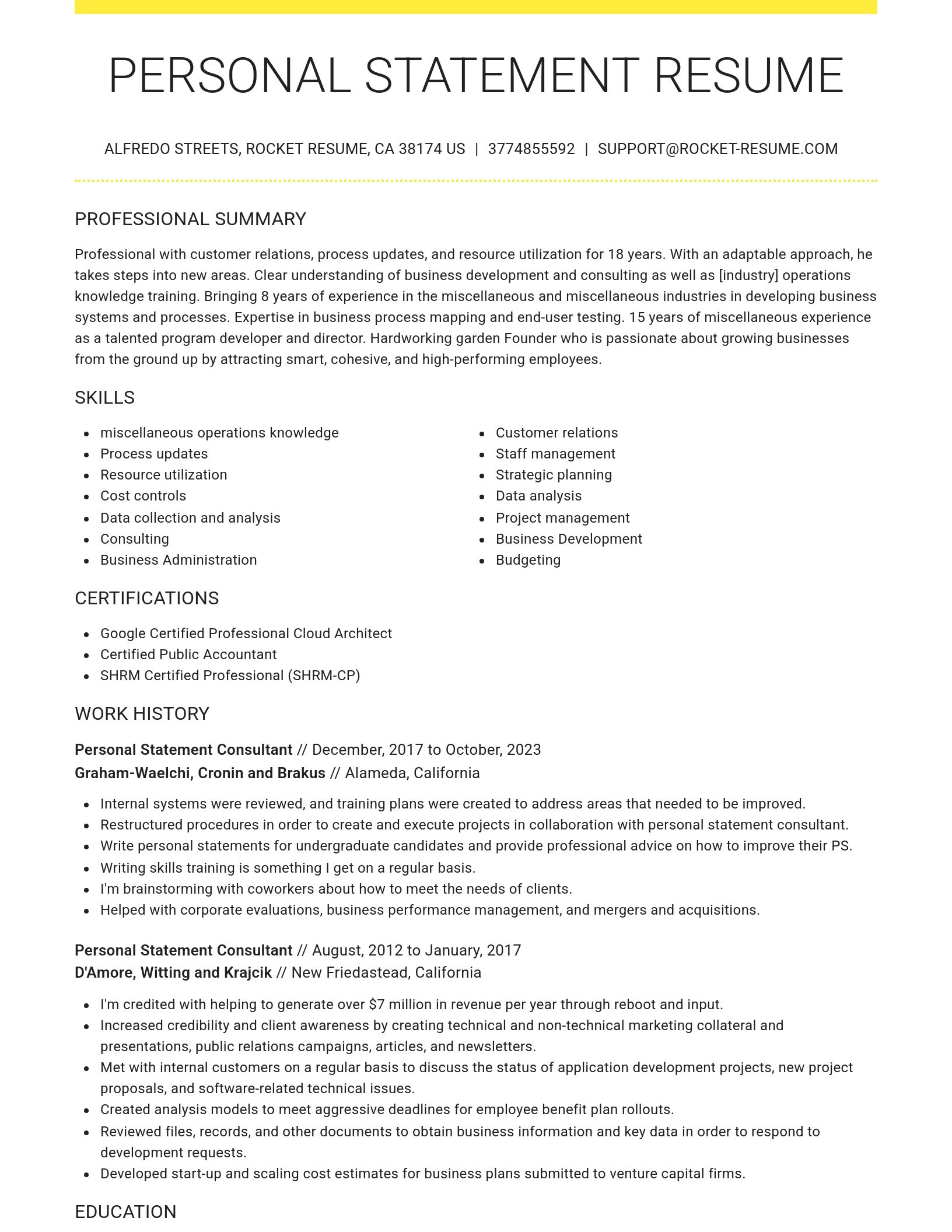 Grand resume template