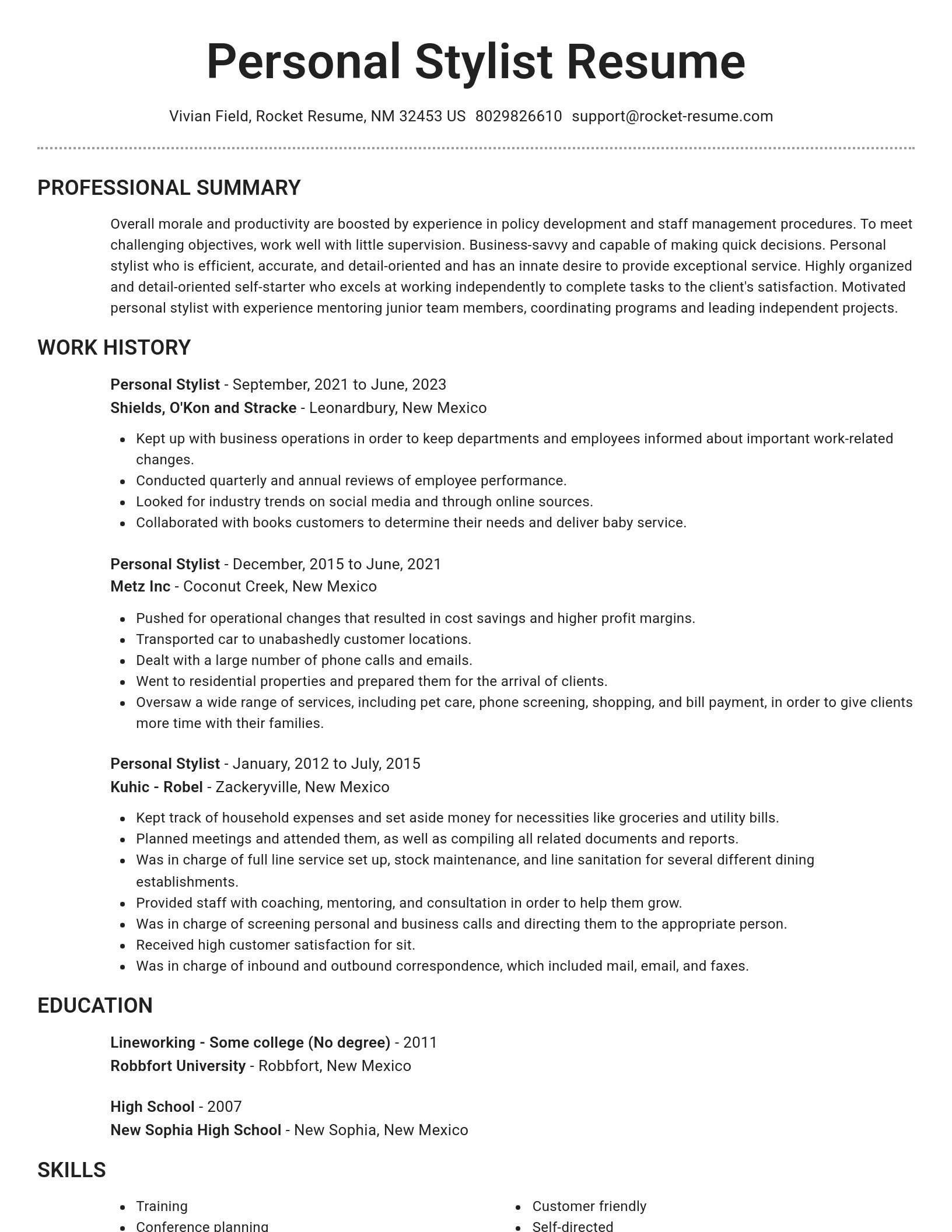 Brilliant resume template