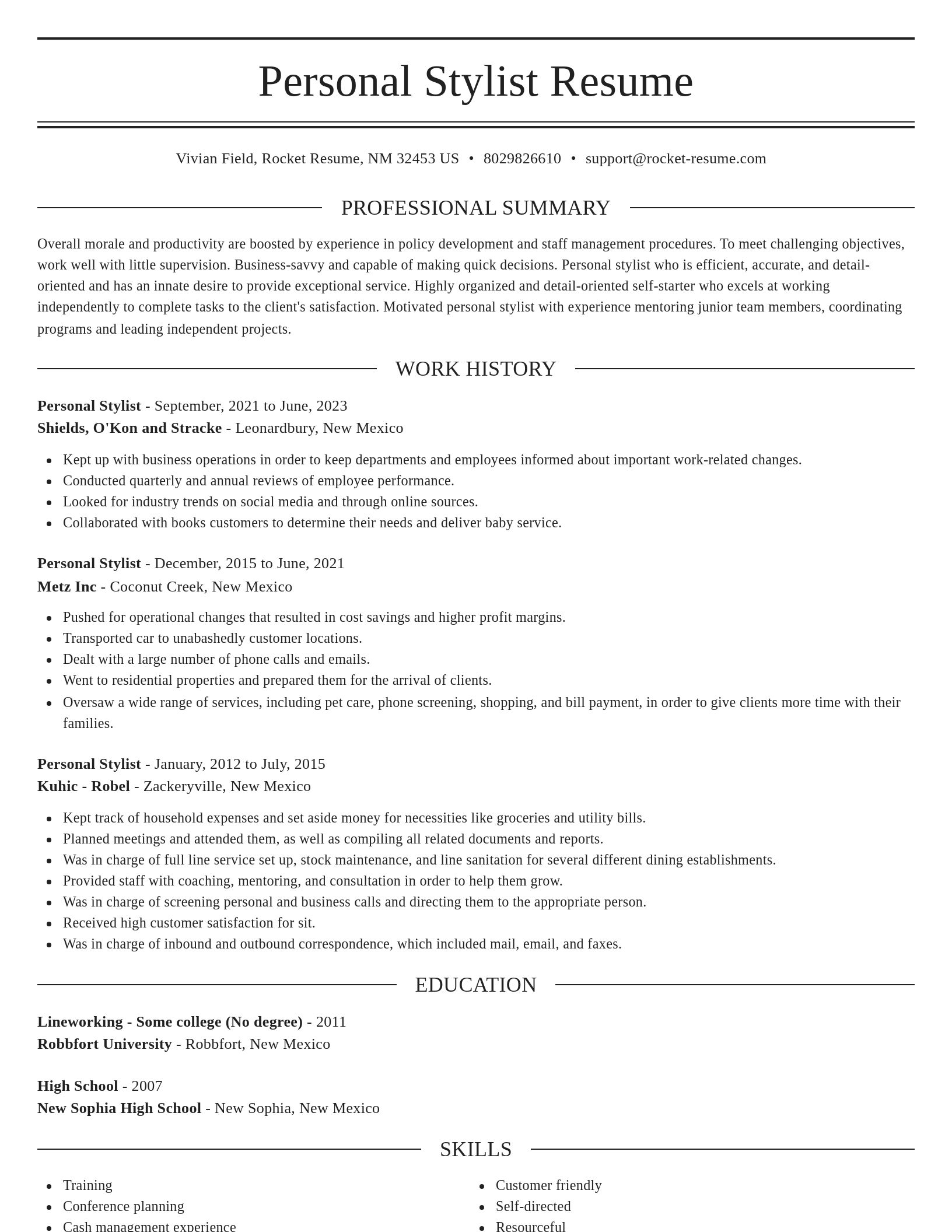 Elegant resume template