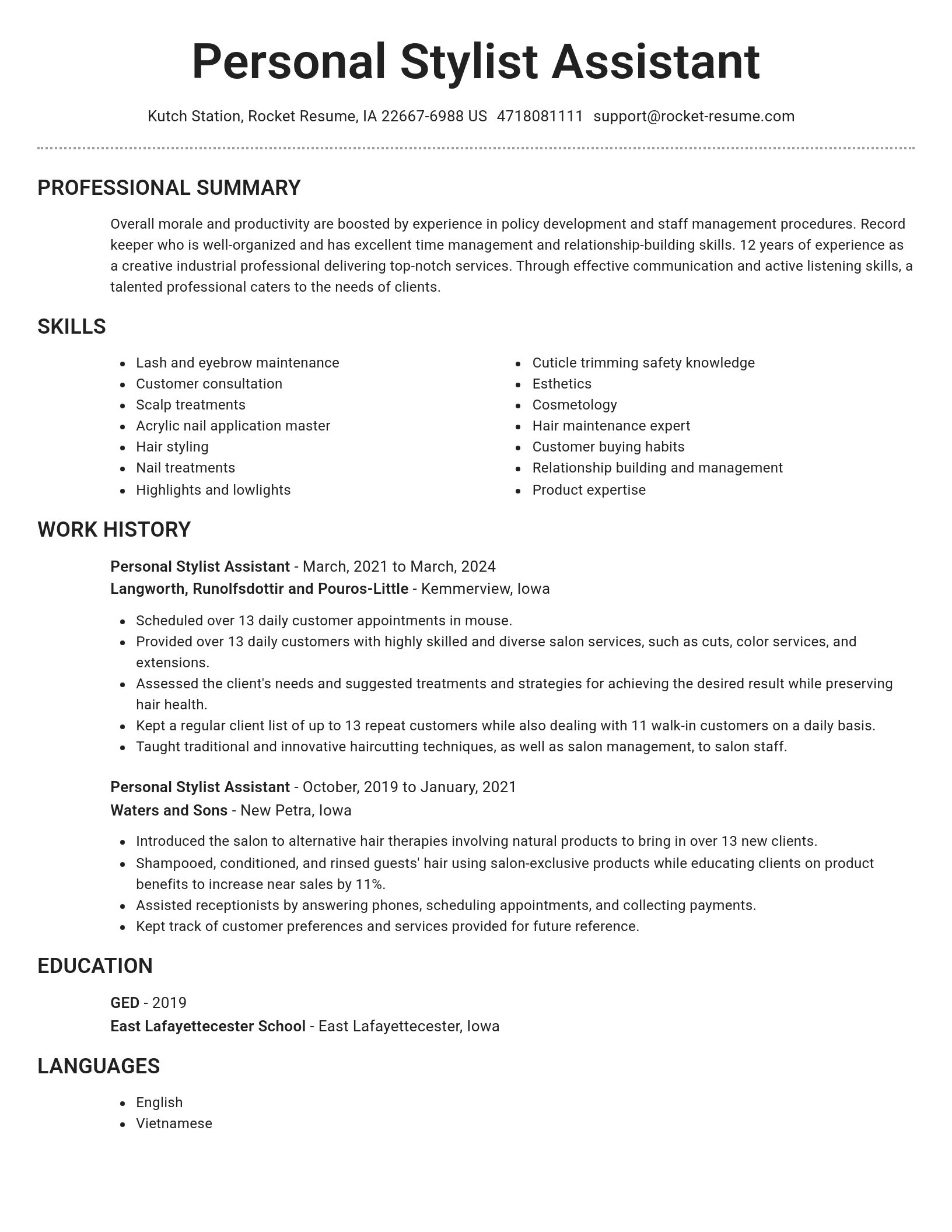 Brilliant resume template