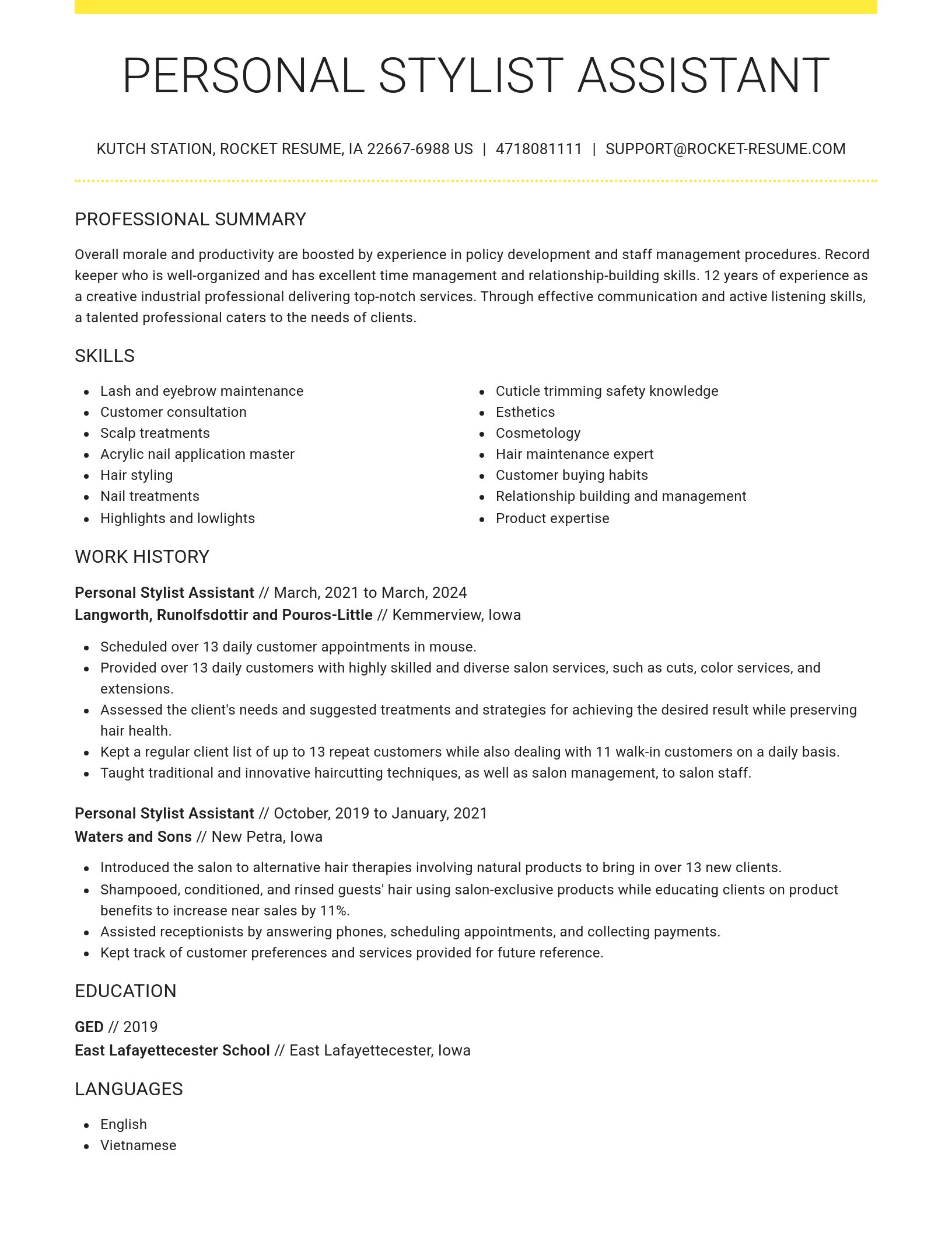 Grand resume template