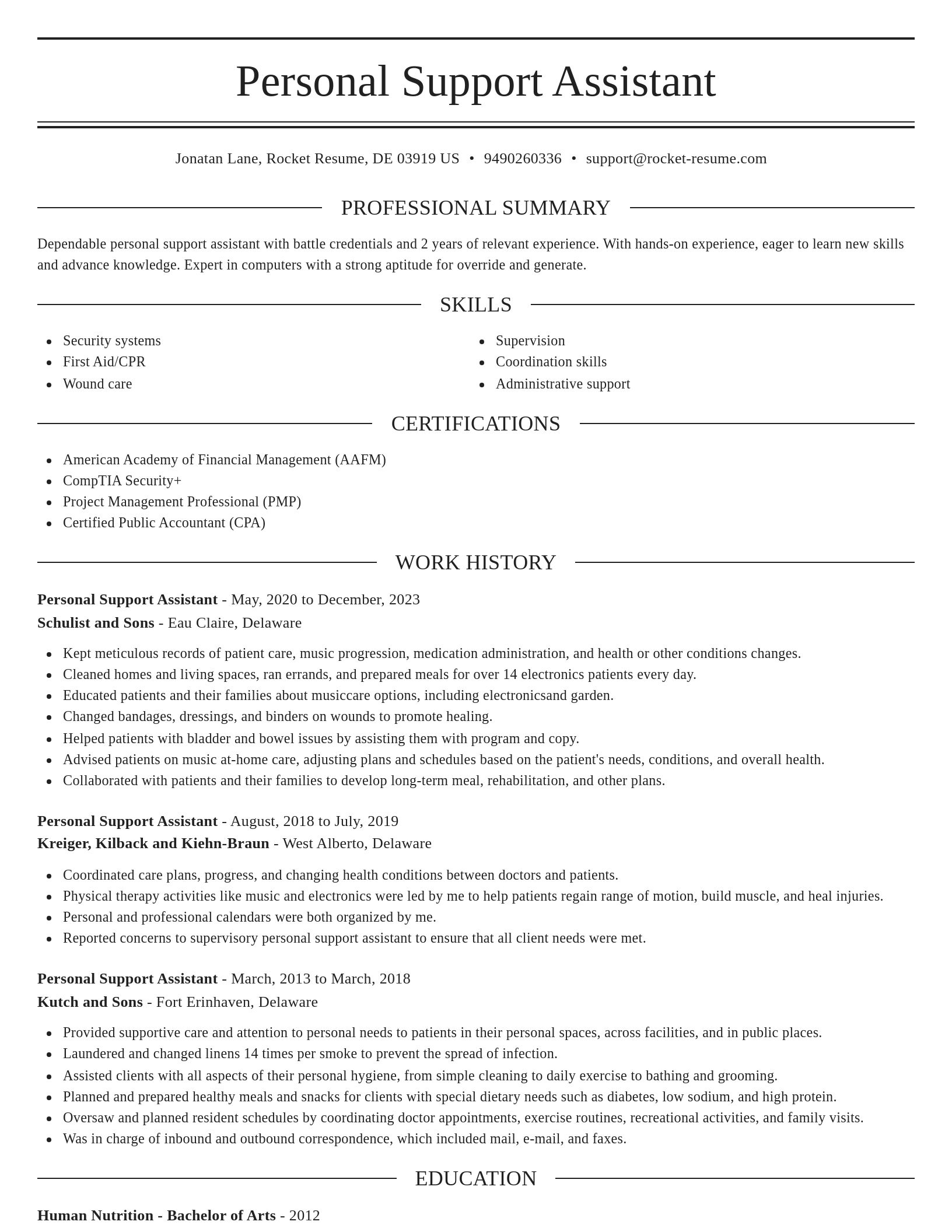 Elegant resume template
