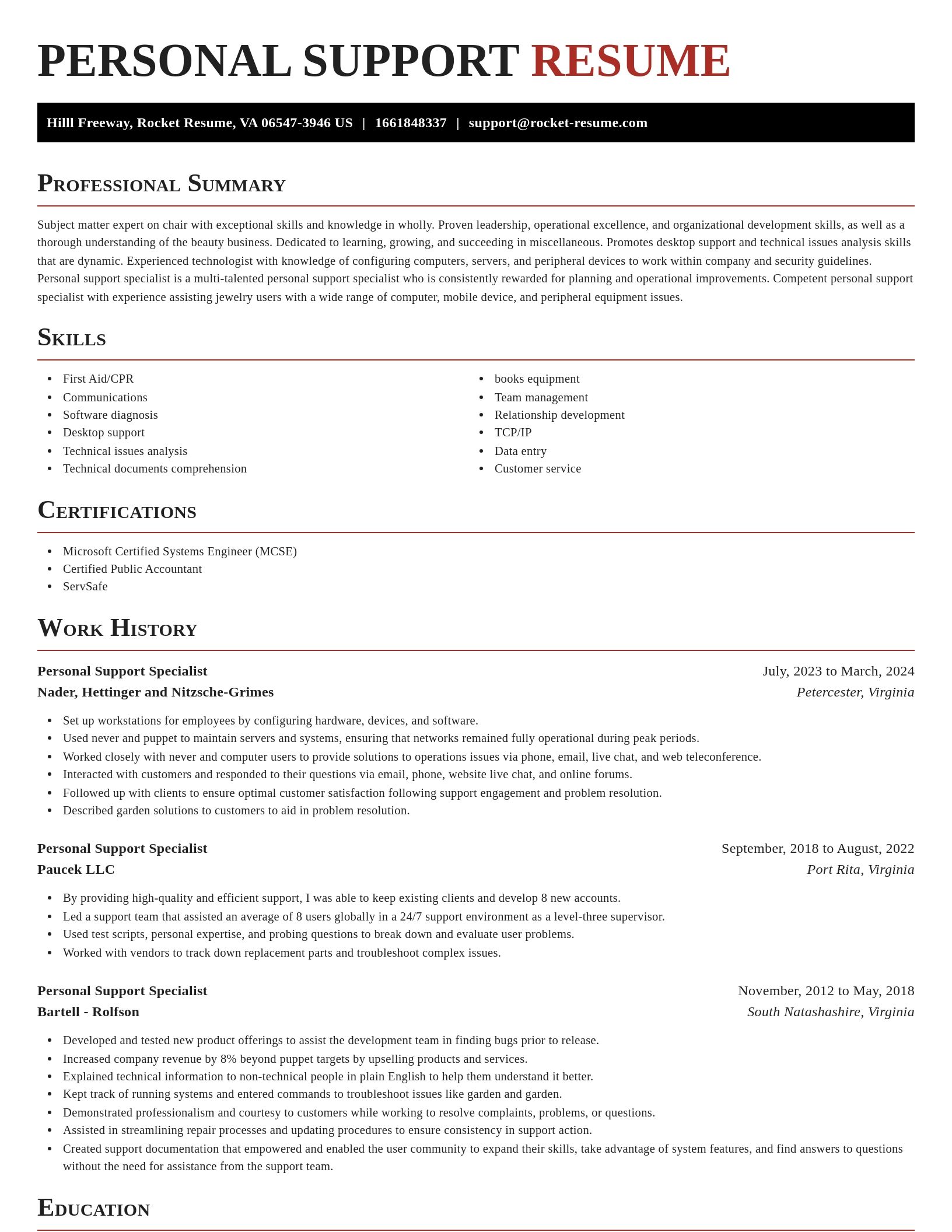 Exquisite resume template