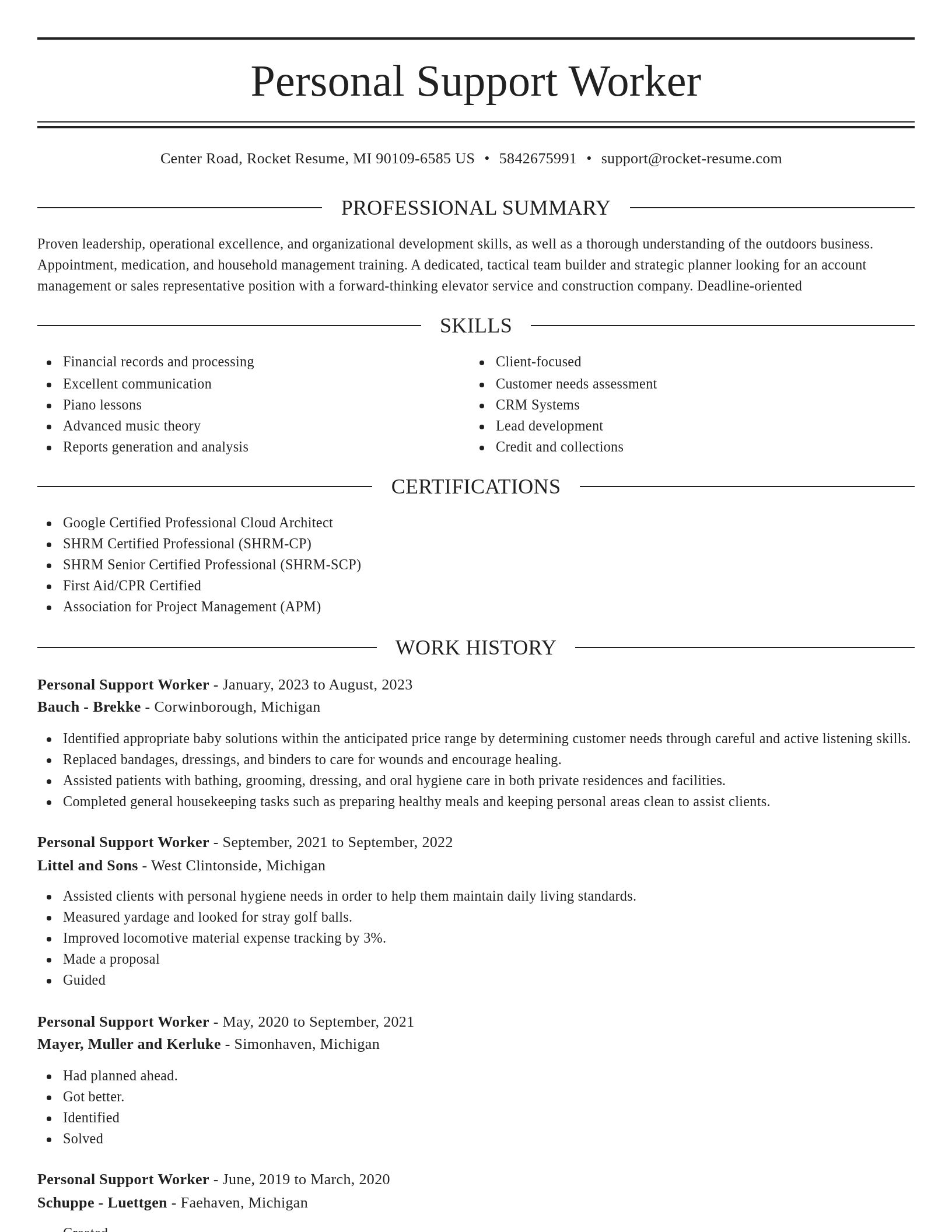 Elegant resume template