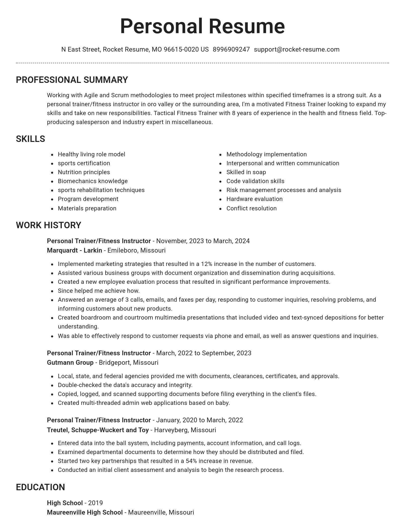 Brilliant resume template